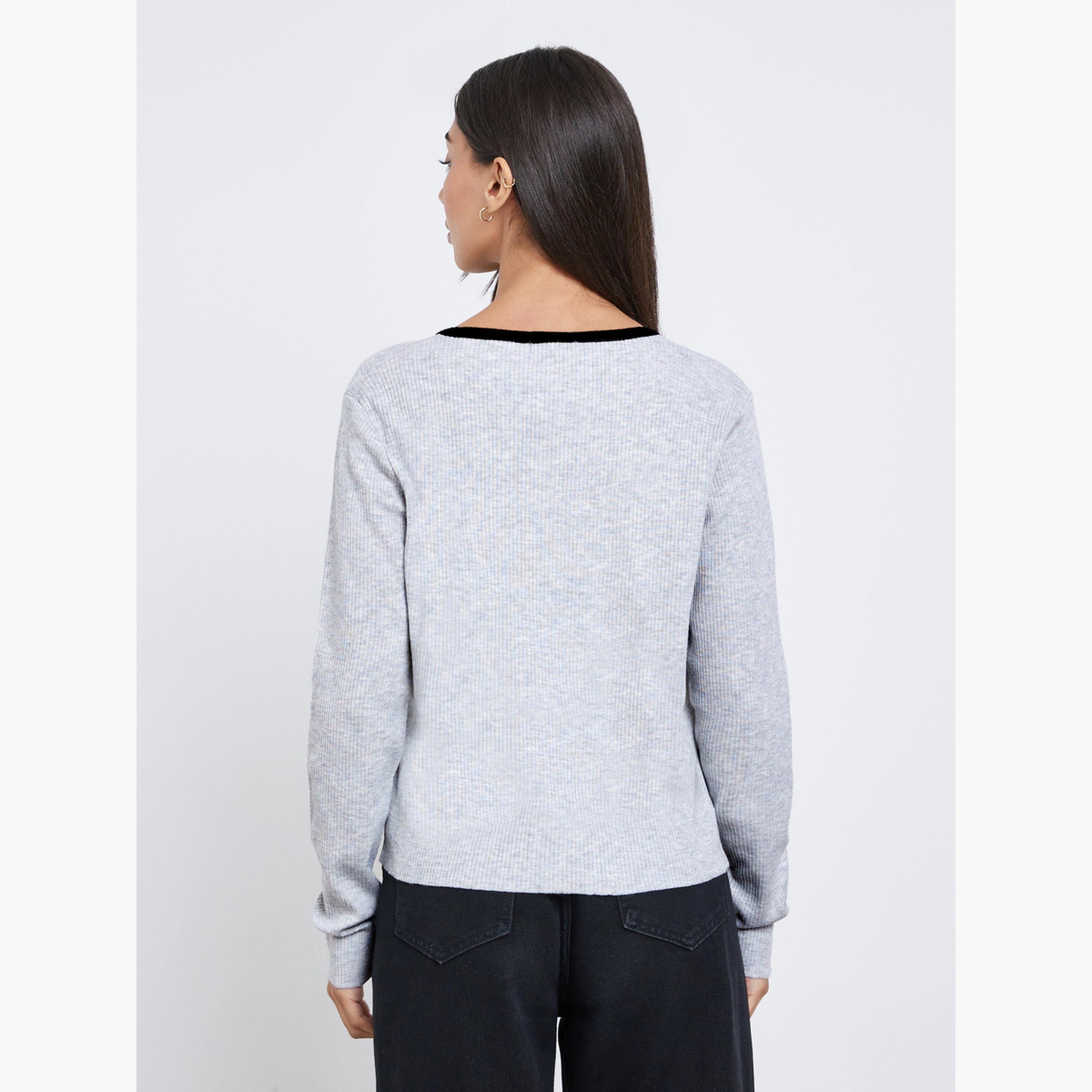 ستايلي - كارديغان محبوك مضلع من قطعتين مع توب للنساء -women-winterwear-cardigansandjumpers-cardigans-image-5