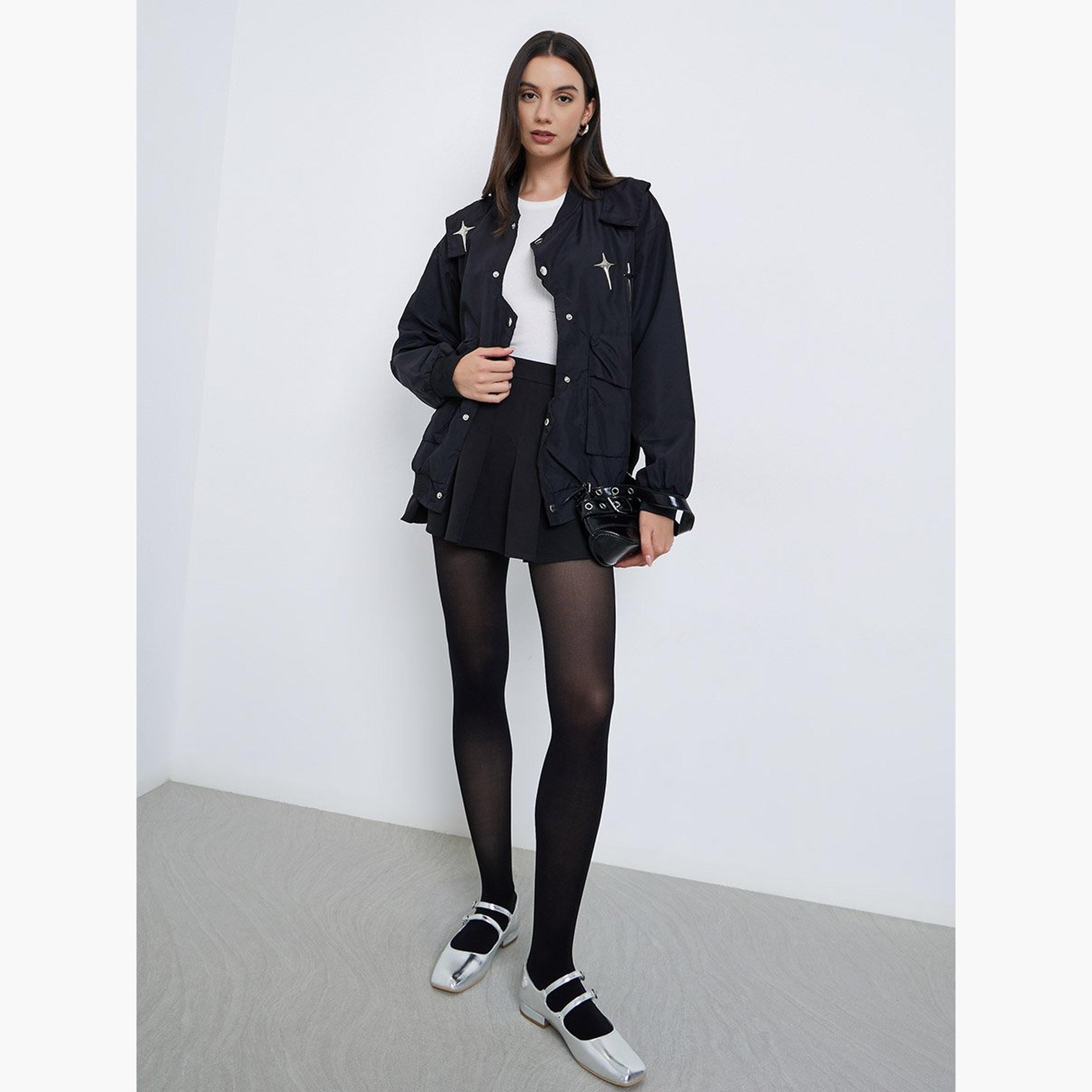 ستايلي - سترة عملية مزينة بمسامير معدنية سوداء-women-winterwear-coatsandjackets-jackets-image-2