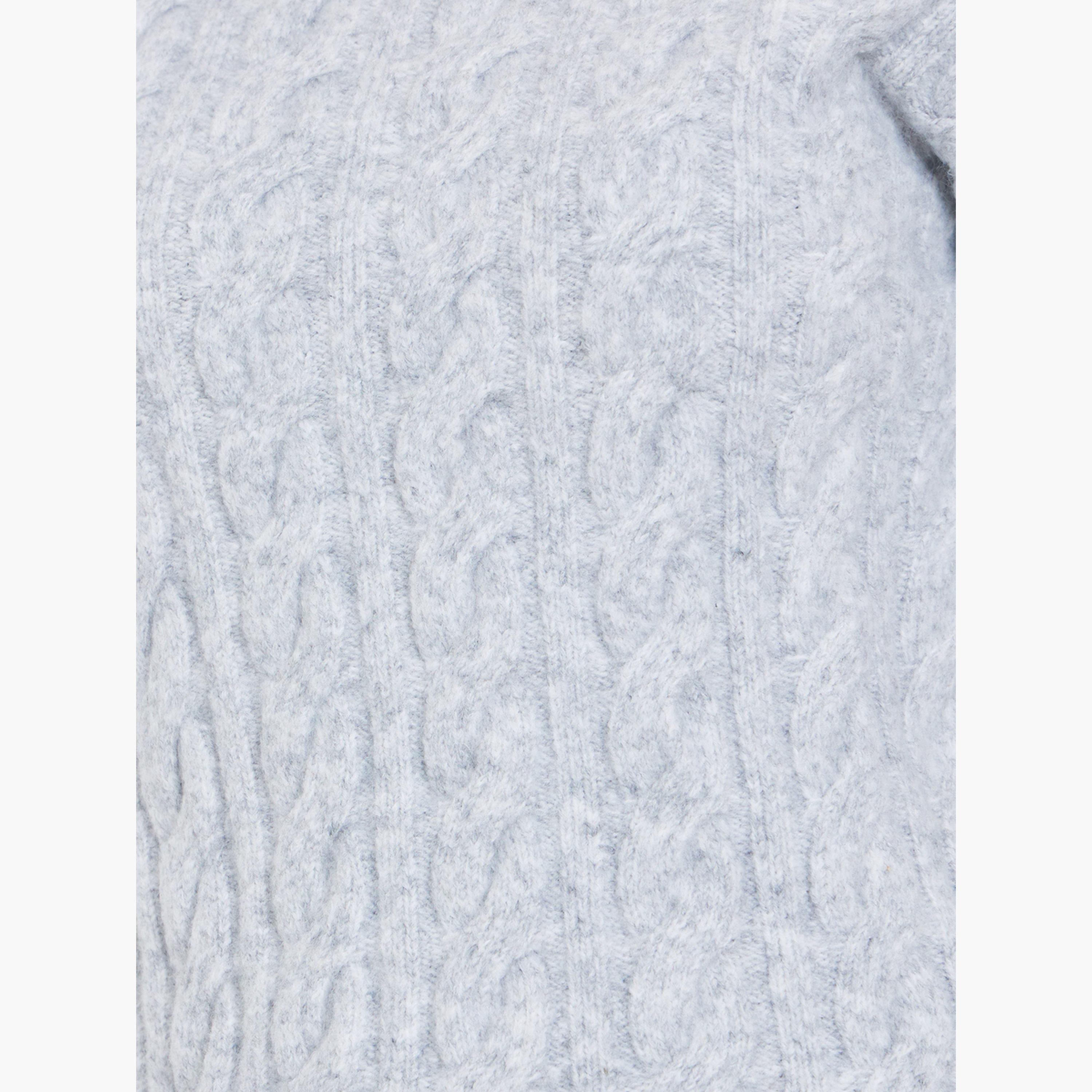 Styli Mixed Yarn Cable Knit Regular Fit Round Neck Long Sleeves Women's Sweater-women-winterwear-cardigansandjumpers-jumpers-image-5