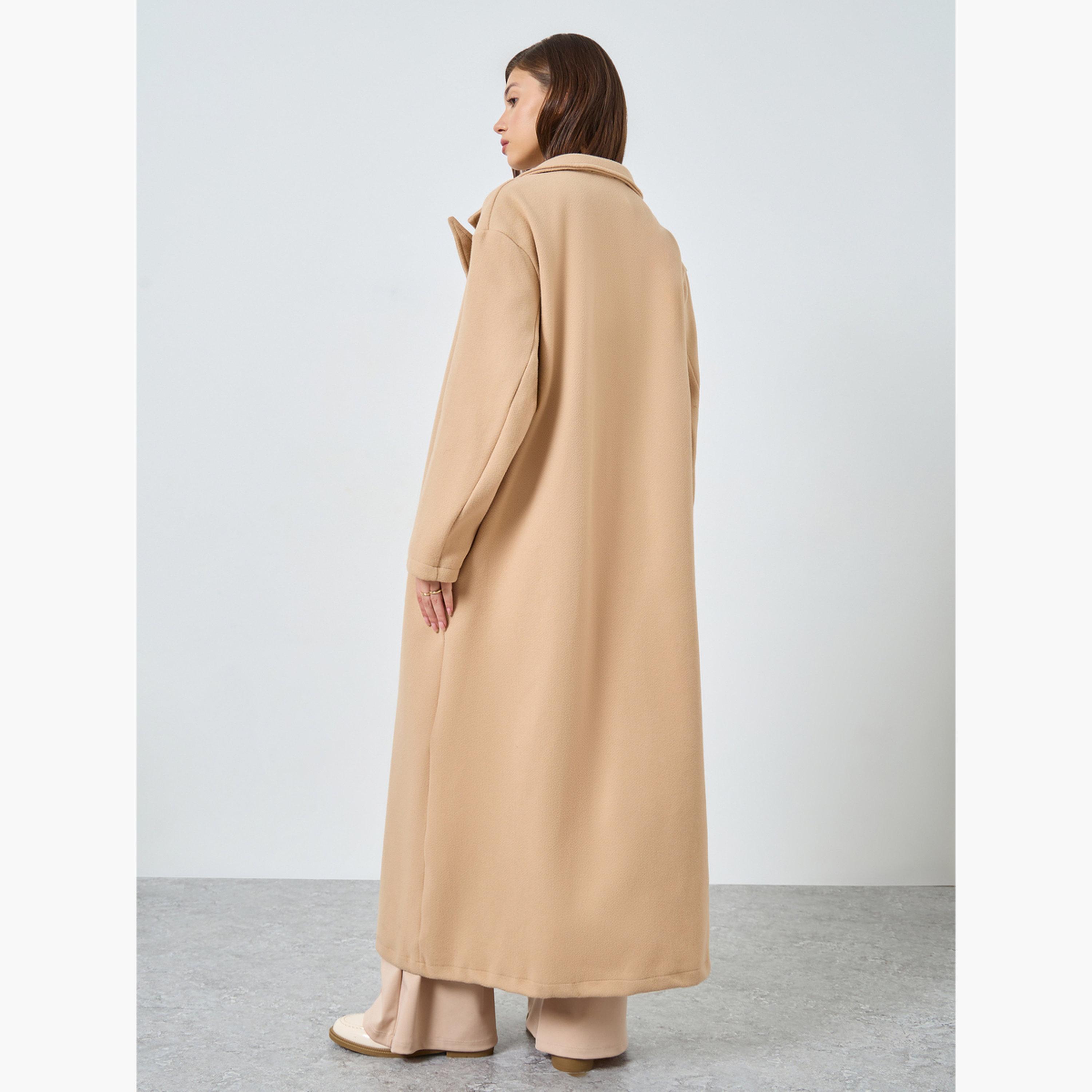 ستايلي - معطف ماكسي حجم كبير من الصوف لون بيج-women-clothing-coatsandjackets-coats-image-5