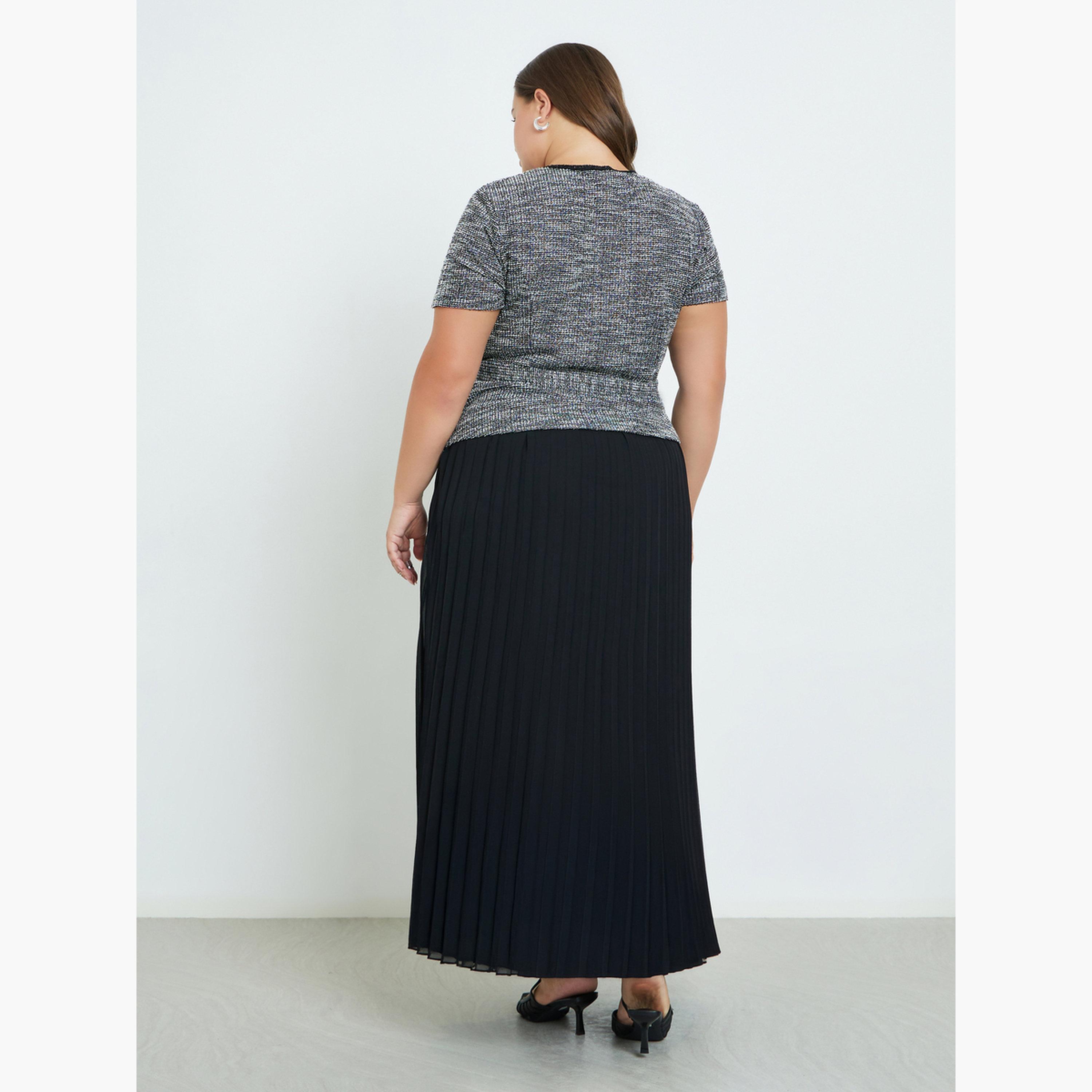 Styli Women Plus Size Pleated A-Line Maxi Dresses-women-clothing-dresses-image-5