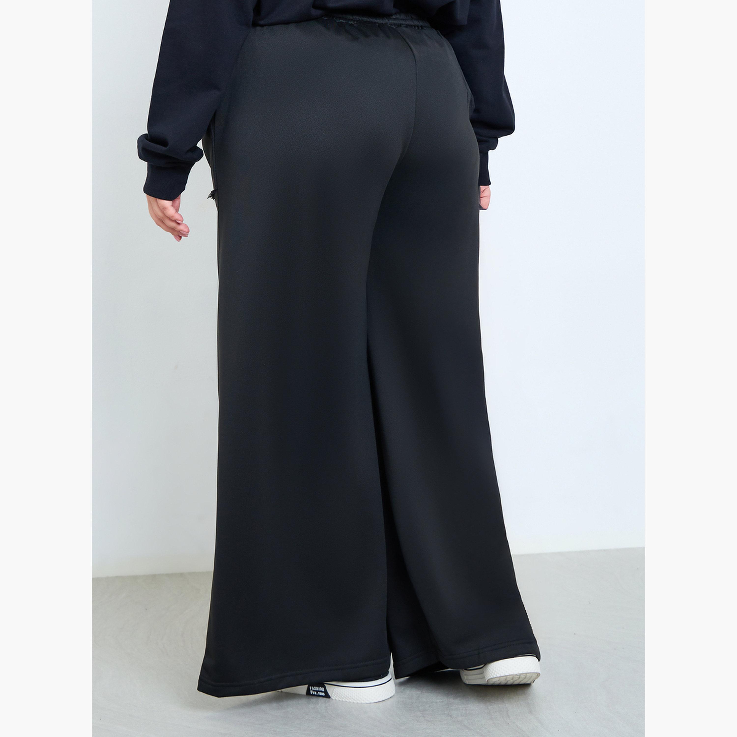 Styli Plus Size Wide Leg Knit Joggers-women-clothing-bottoms-joggers-image-4