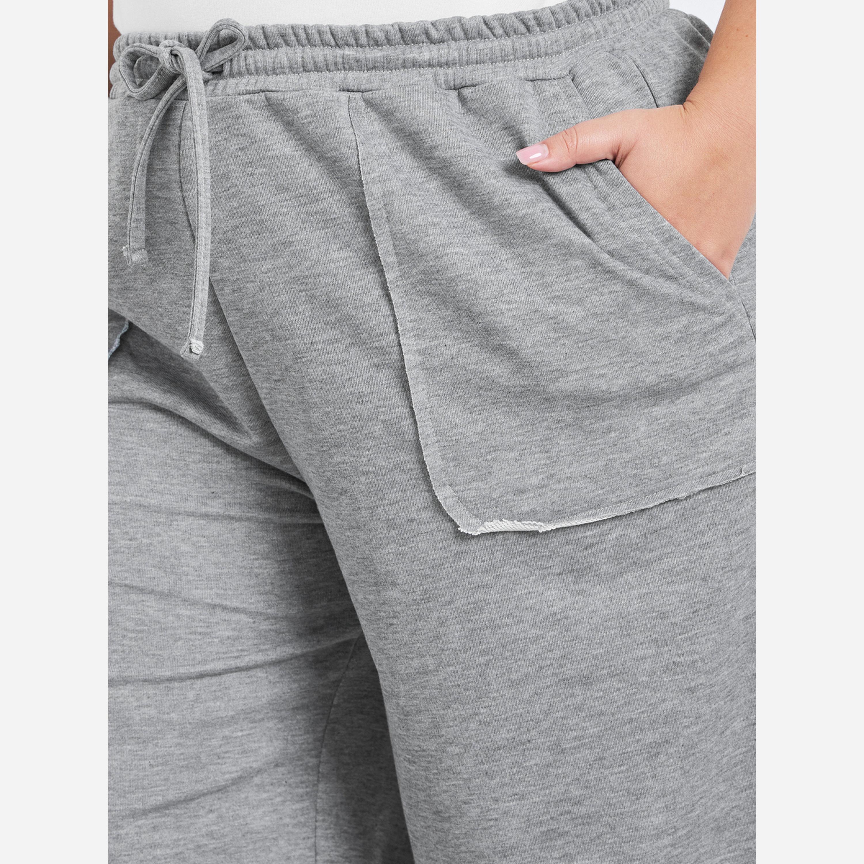 Styli Plus Size Grey Wide Leg Joggers-women-clothing-bottoms-joggers-image-4
