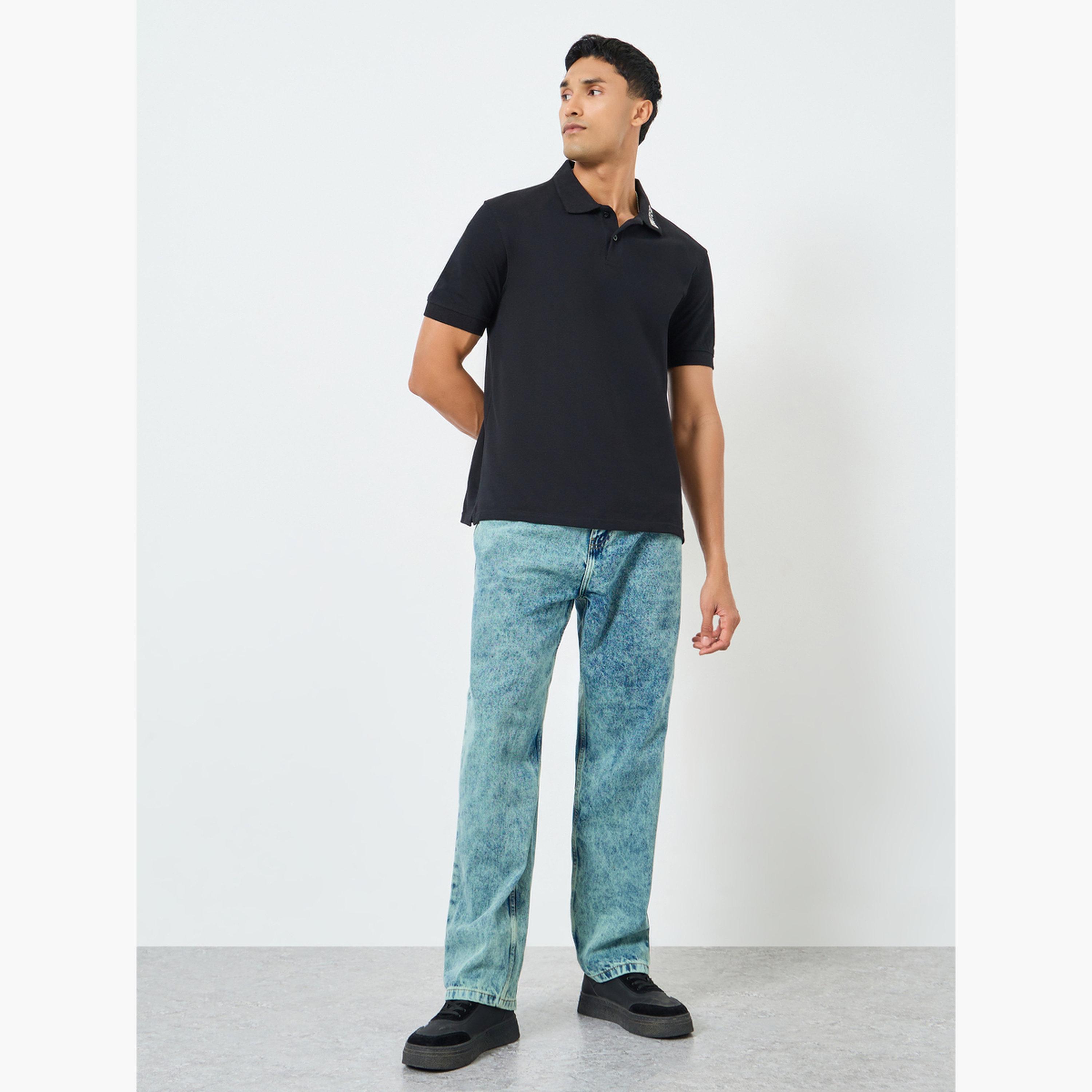 Styli Men Light Blue Acid Wash Oversized Jeans-men-clothing-bottoms-jeans-image-2