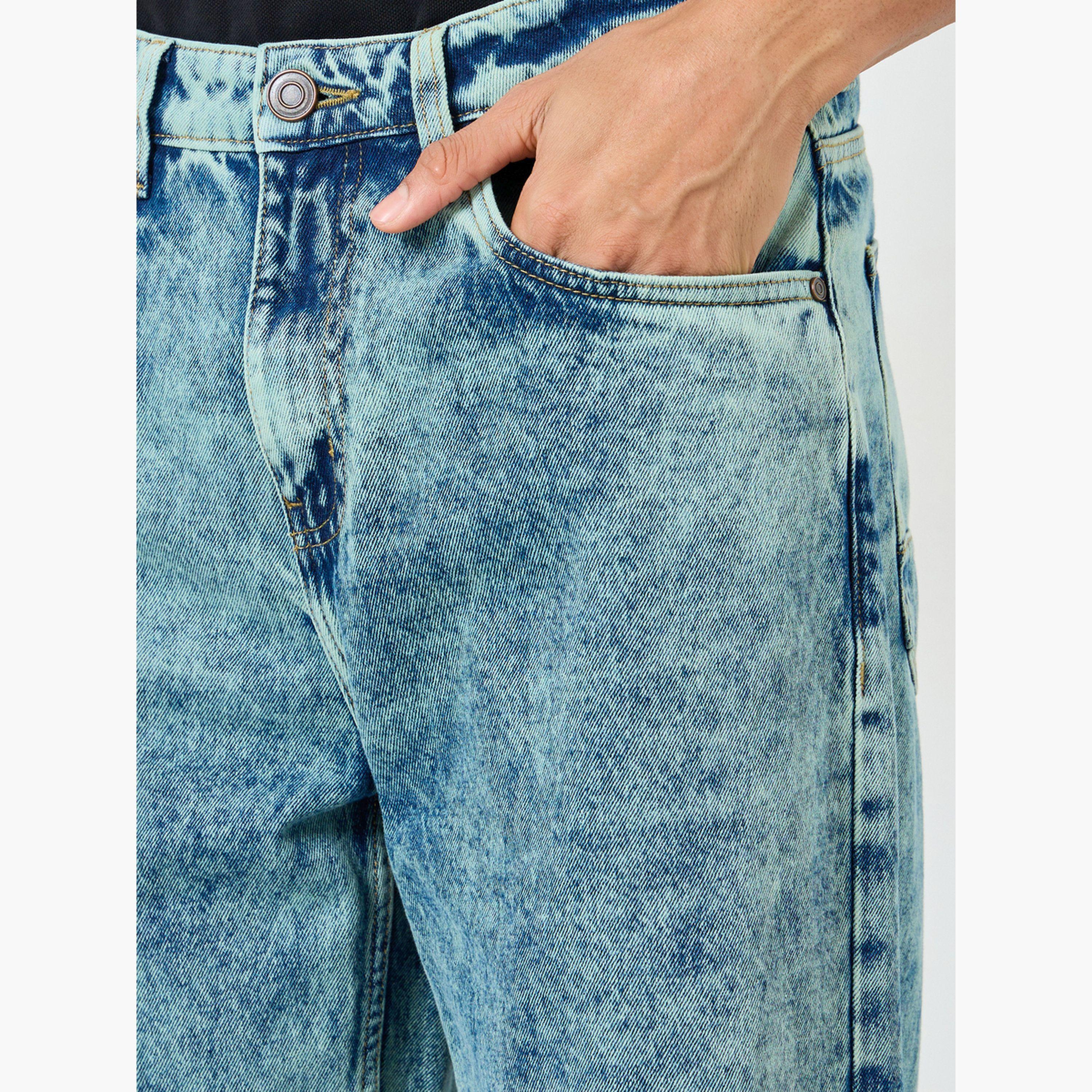 Styli Men Light Blue Acid Wash Oversized Jeans-men-clothing-bottoms-jeans-image-3