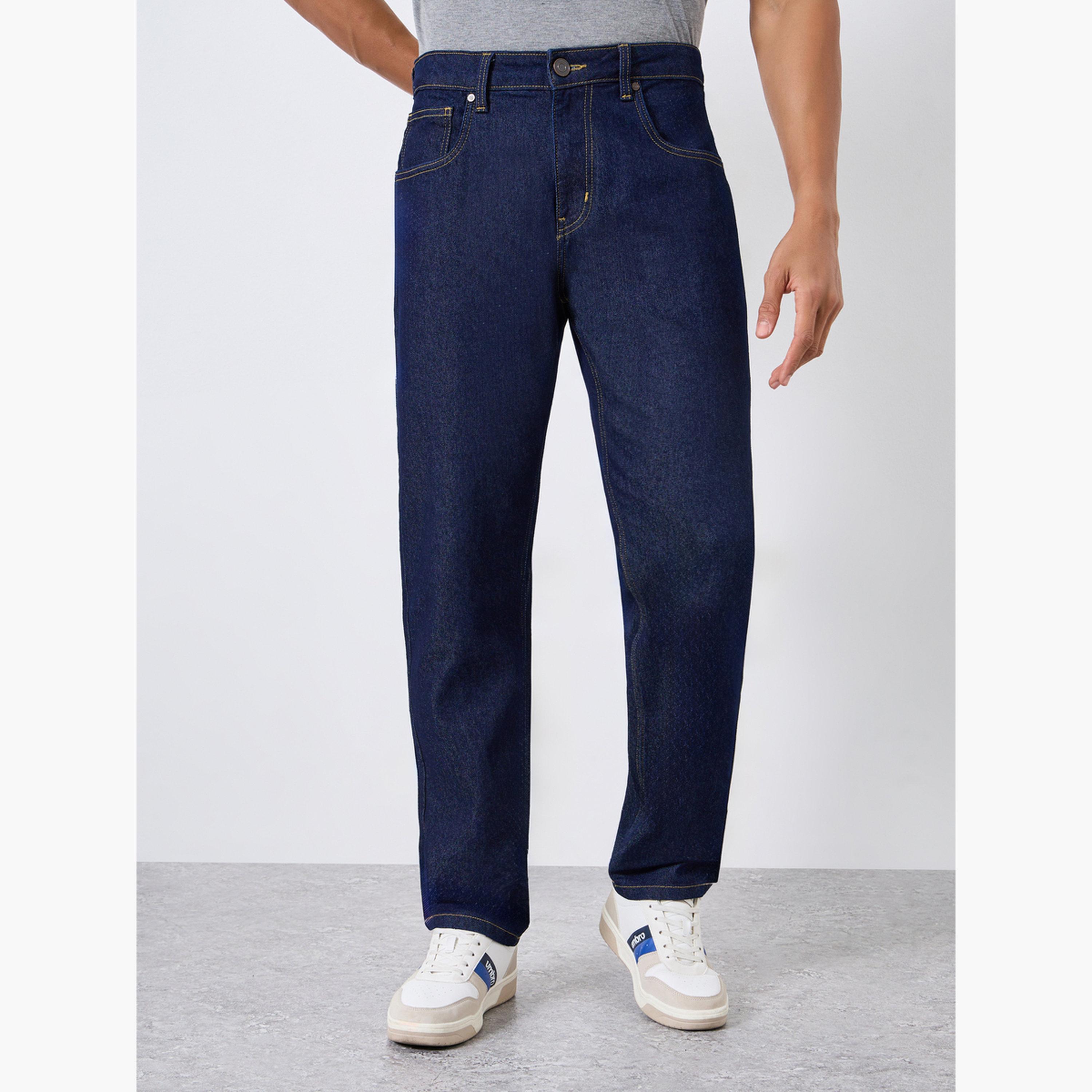 Styli Men Dark Blue Slim Fit Jeans-men-clothing-bottoms-jeans-image-1