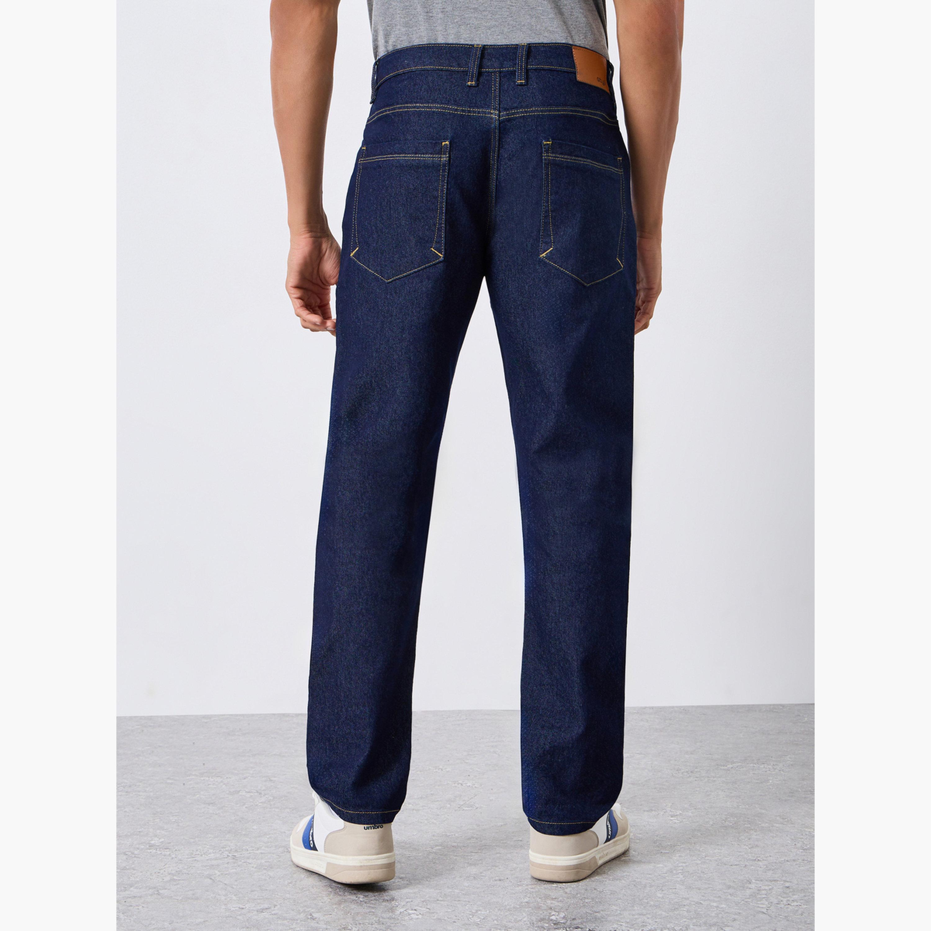 Styli Men Dark Blue Slim Fit Jeans-men-clothing-bottoms-jeans-image-4