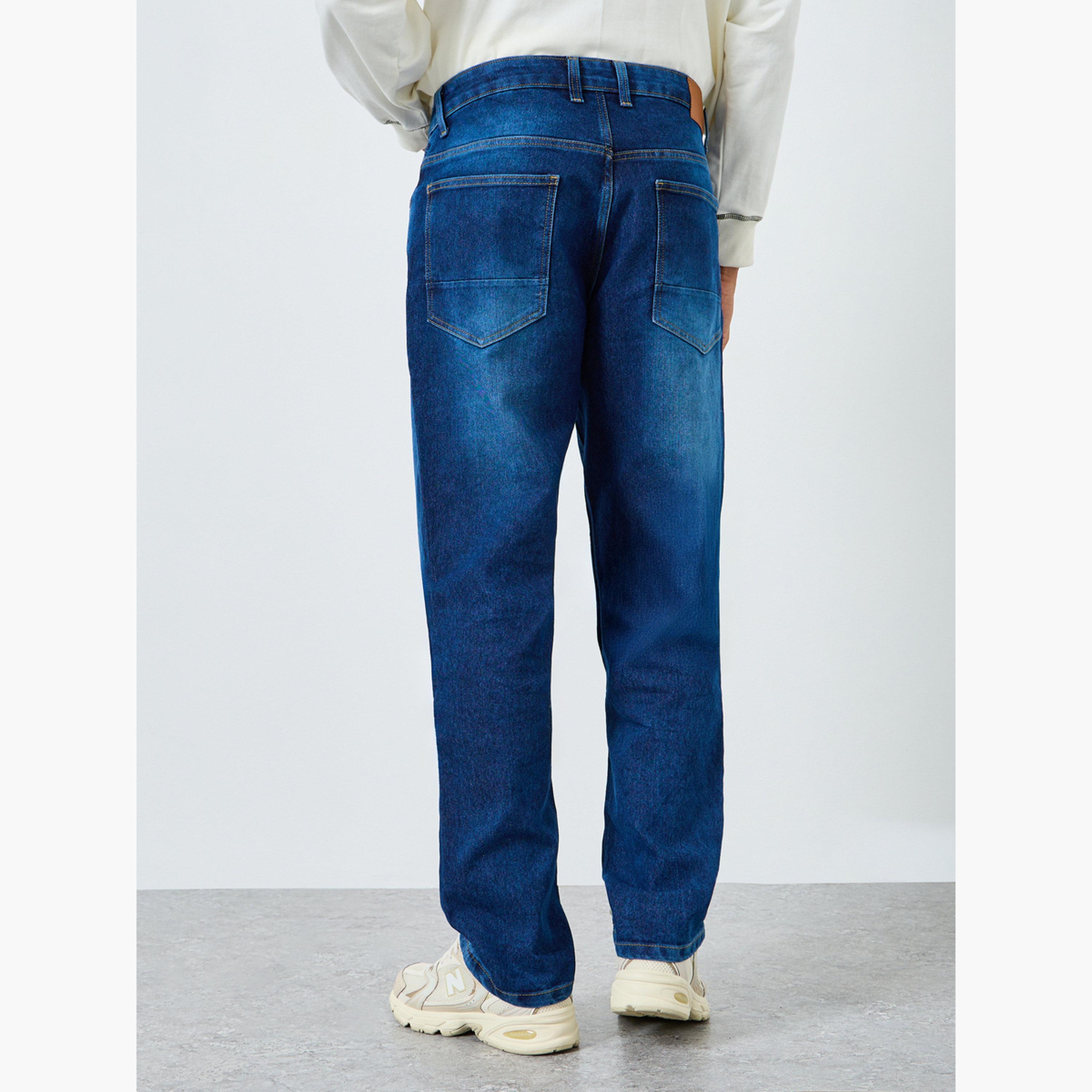 Styli Men Blue Relaxed Fit Acid wash Jeans-men-clothing-bottoms-jeans-image-4