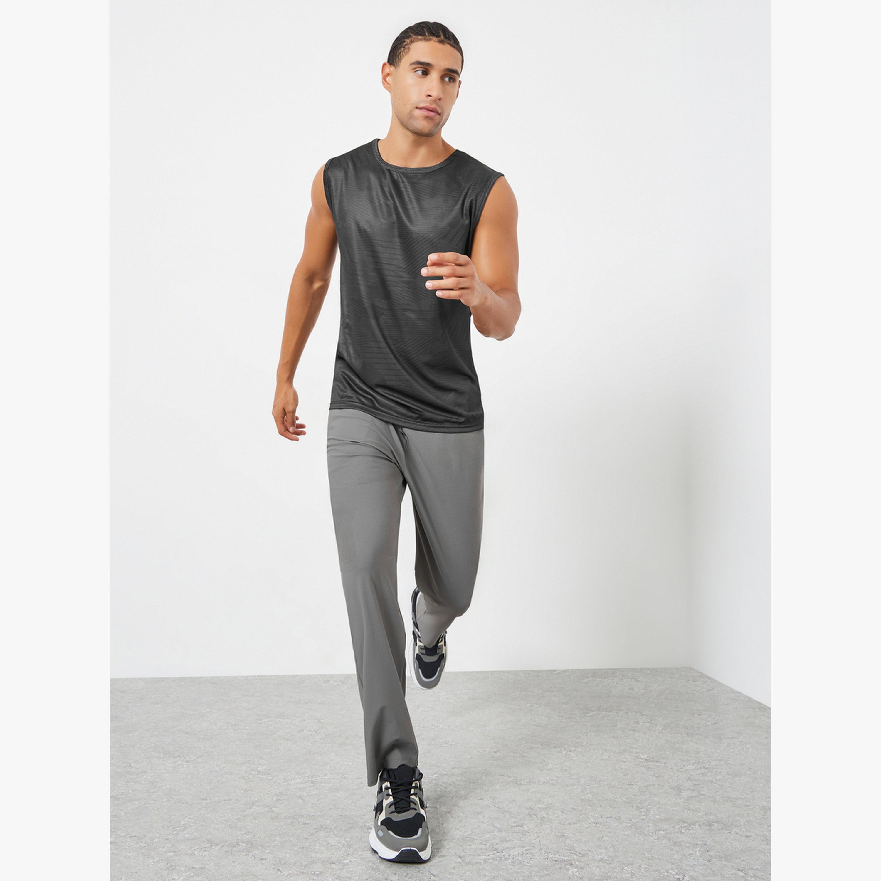 Styli Men Black Quick Dry Textured Tank-men-clothing-sportswearandactivewear-tshirtsandpolos-image-2