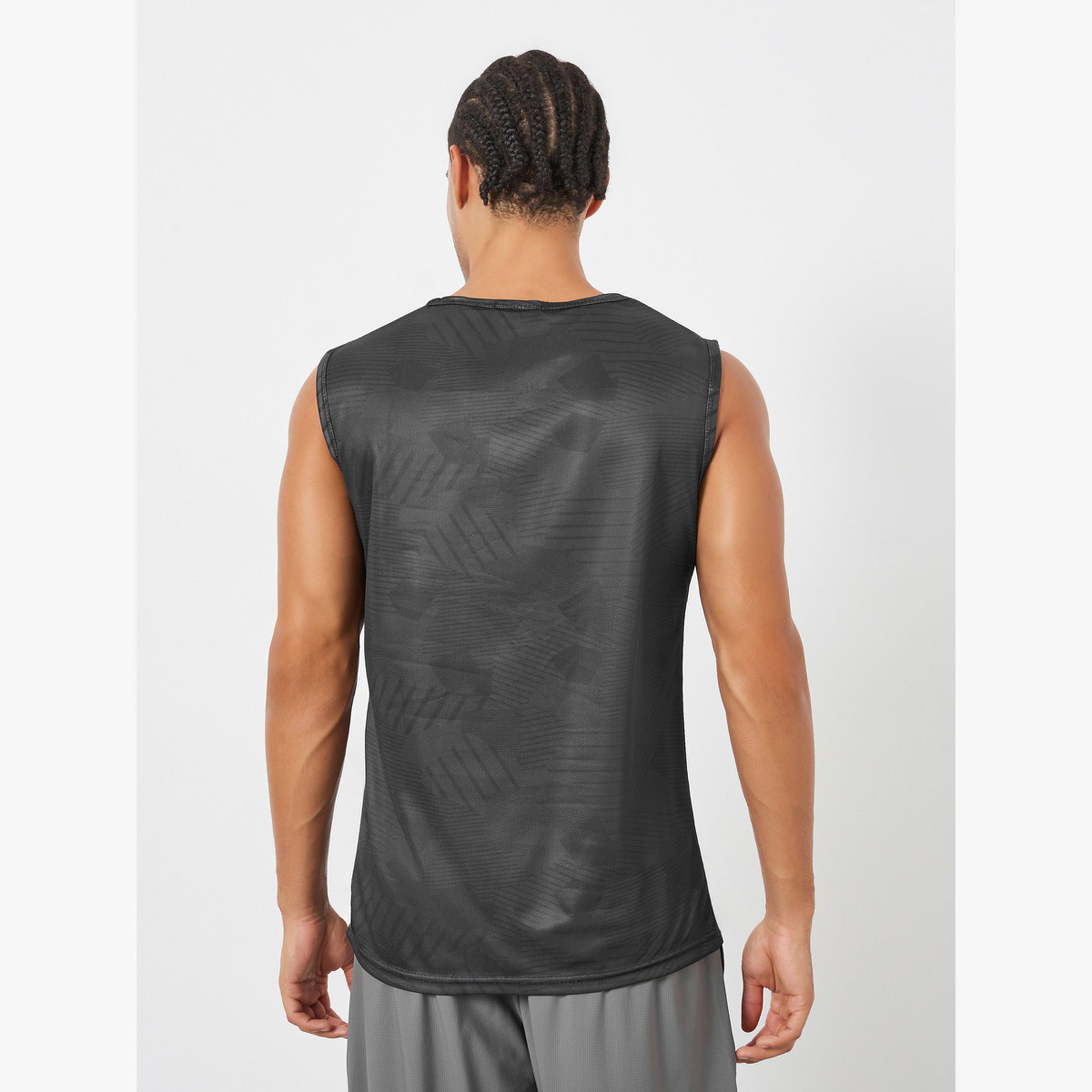 Styli Men Black Quick Dry Textured Tank-men-clothing-sportswearandactivewear-tshirtsandpolos-image-4