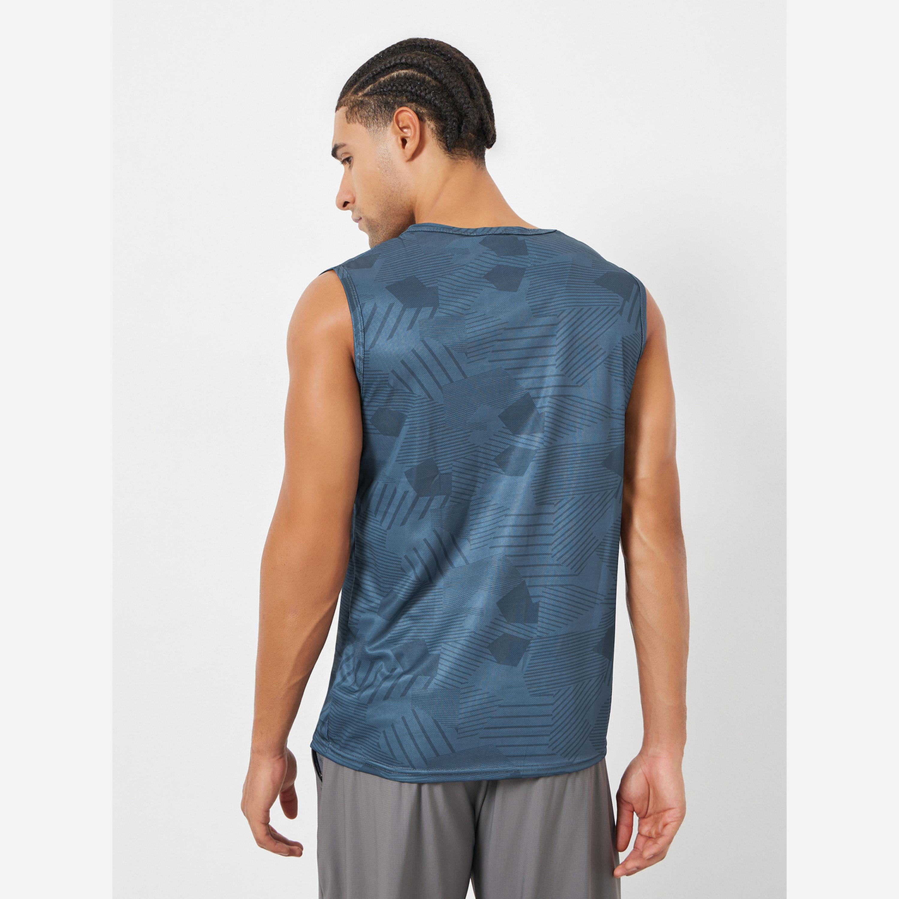 ستايلي - تيشيرت رجالي طبعة سريع الجفاف بدون أكمام-men-clothing-sportswearandactivewear-tshirtsandpolos-image-4