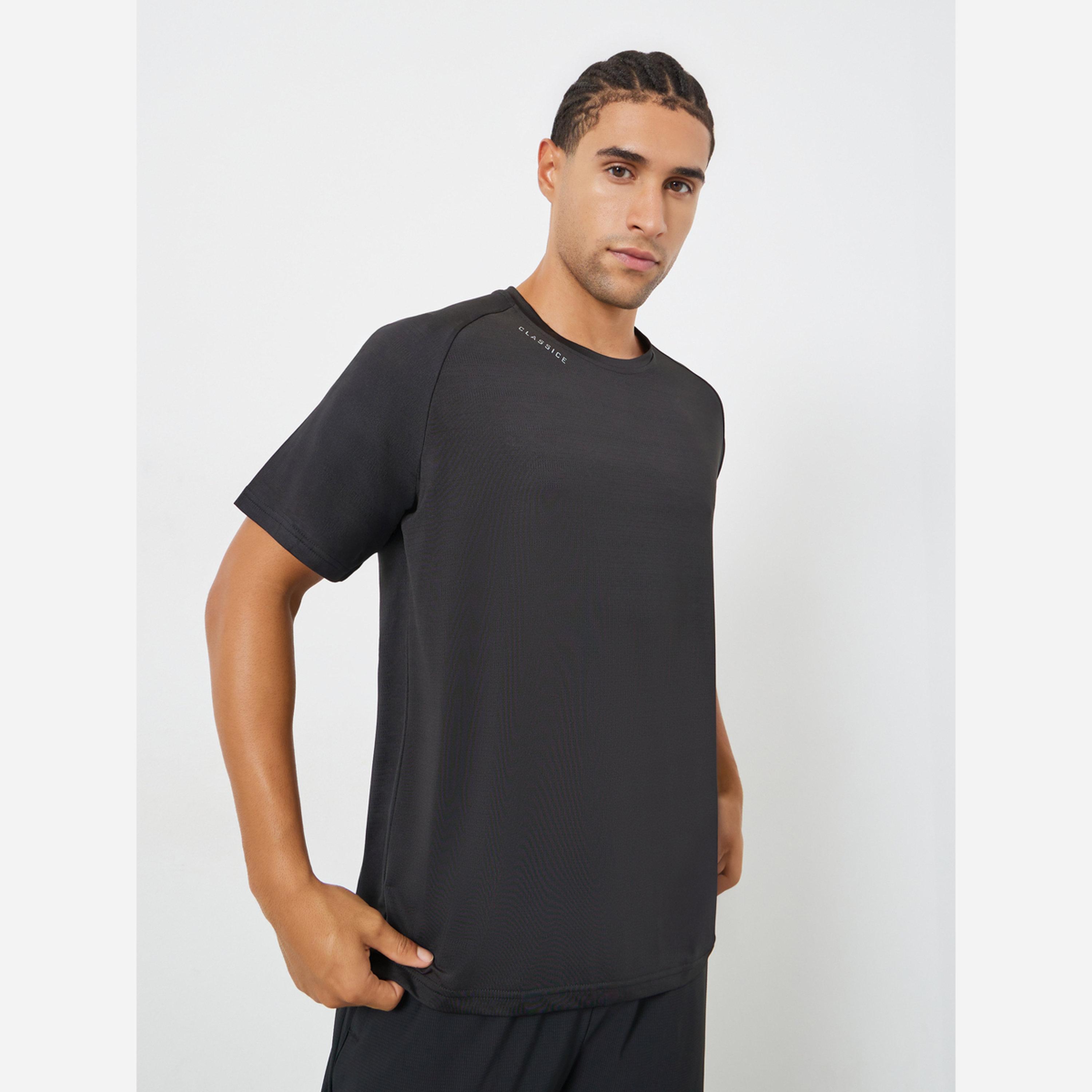Styli Regular Fit Quick Dry Textured Athleisure T-Shirt-men-clothing-sportswearandactivewear-tshirtsandpolos-image-1