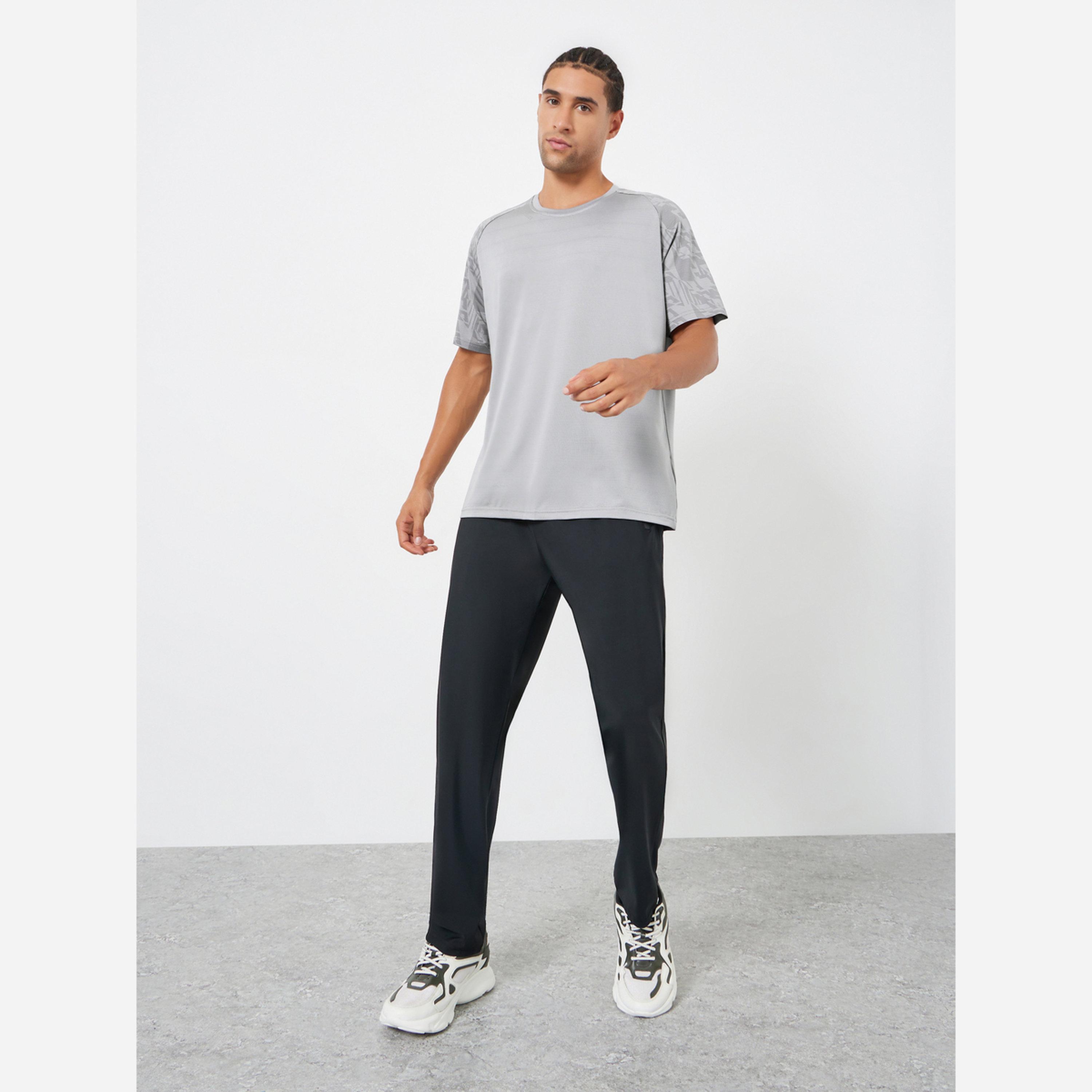 Styli Men Grey Quick-Dry Training T-Shirt-men-clothing-sportswearandactivewear-tshirtsandpolos-image-2