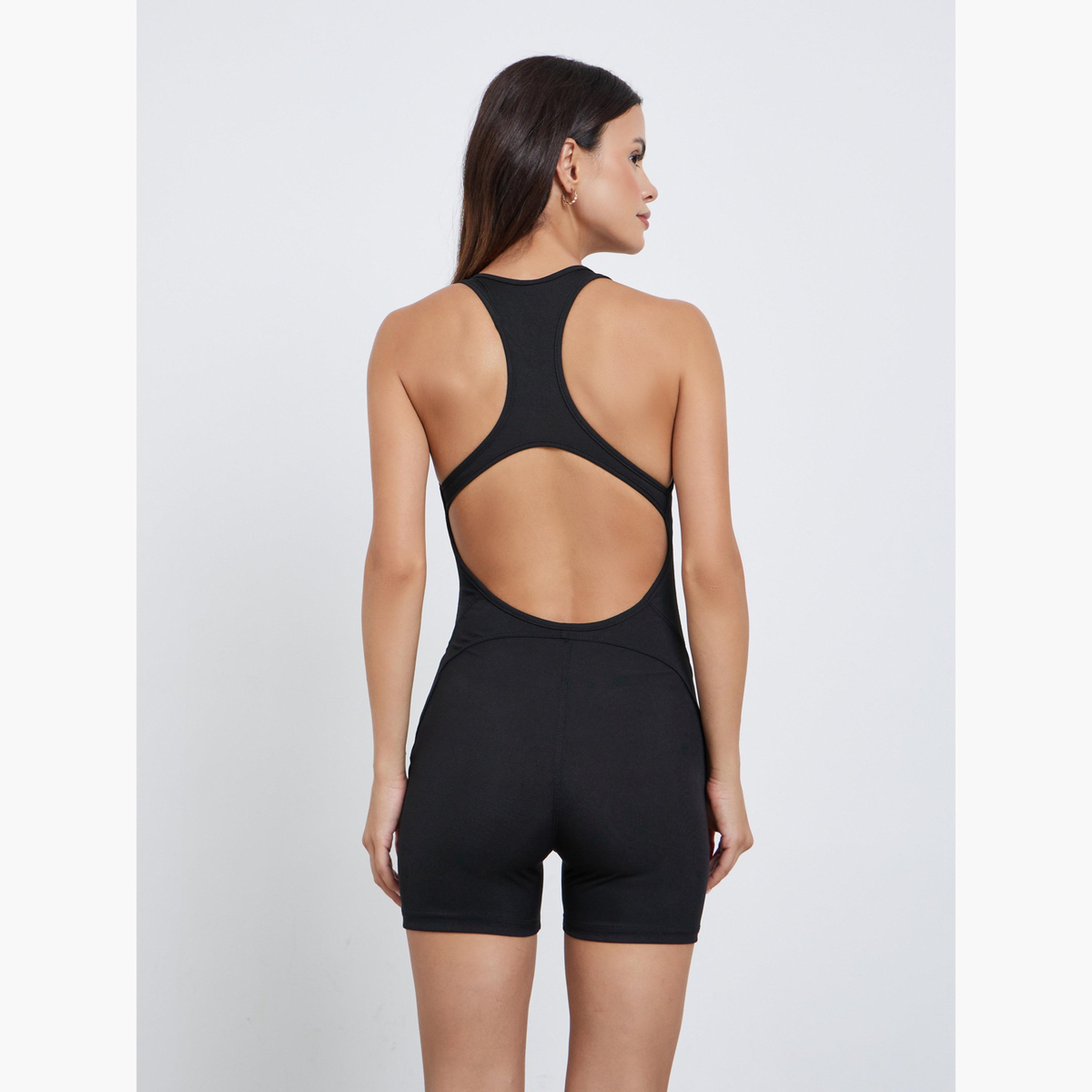 Styli Scoop Neck Mid Thigh Body Slimmer with Racerback Detail-women-clothing-lingerie-shapewear-image-4