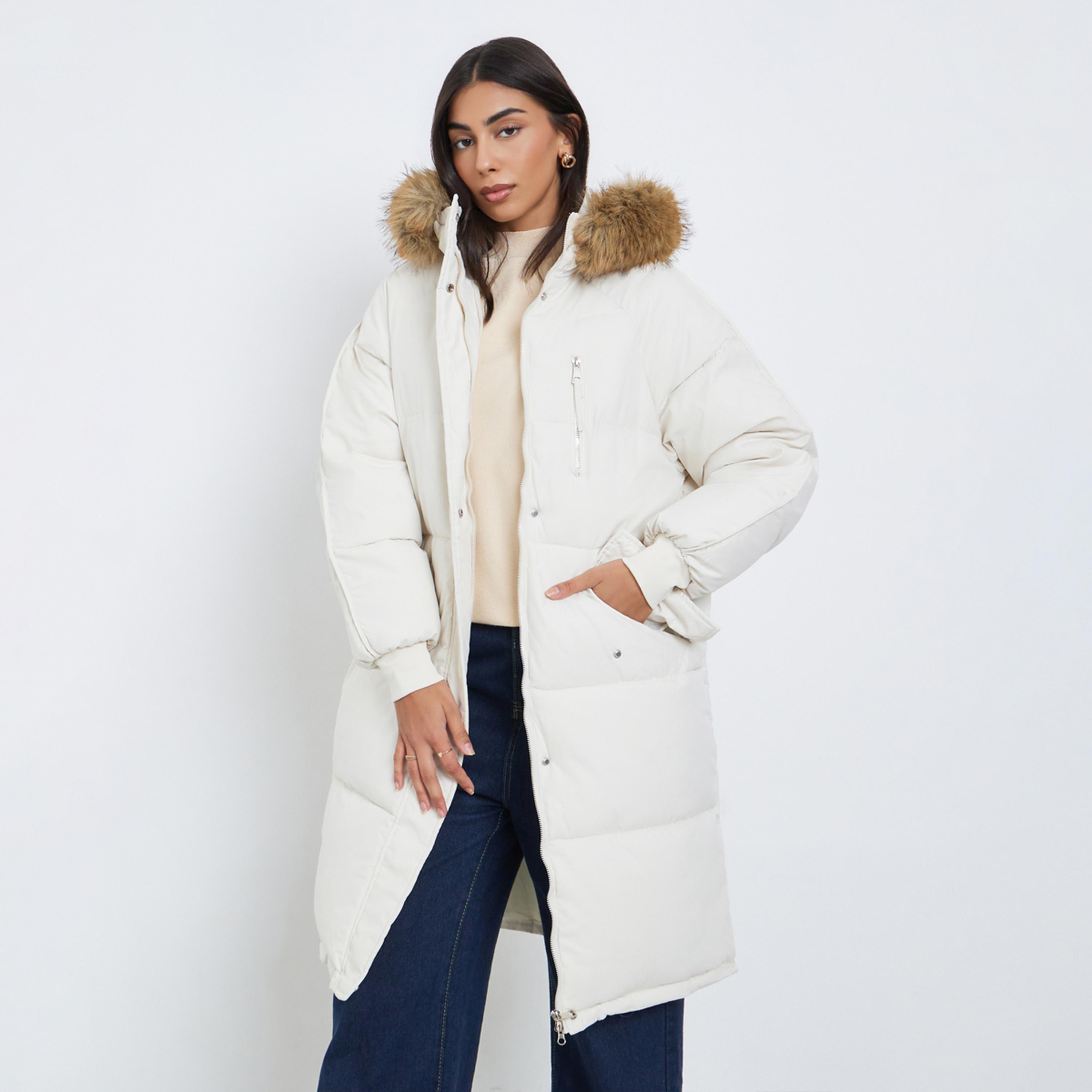 Styli Off White Oversized Padded Parka Coat-women-clothing-coatsandjackets-coats-image-1