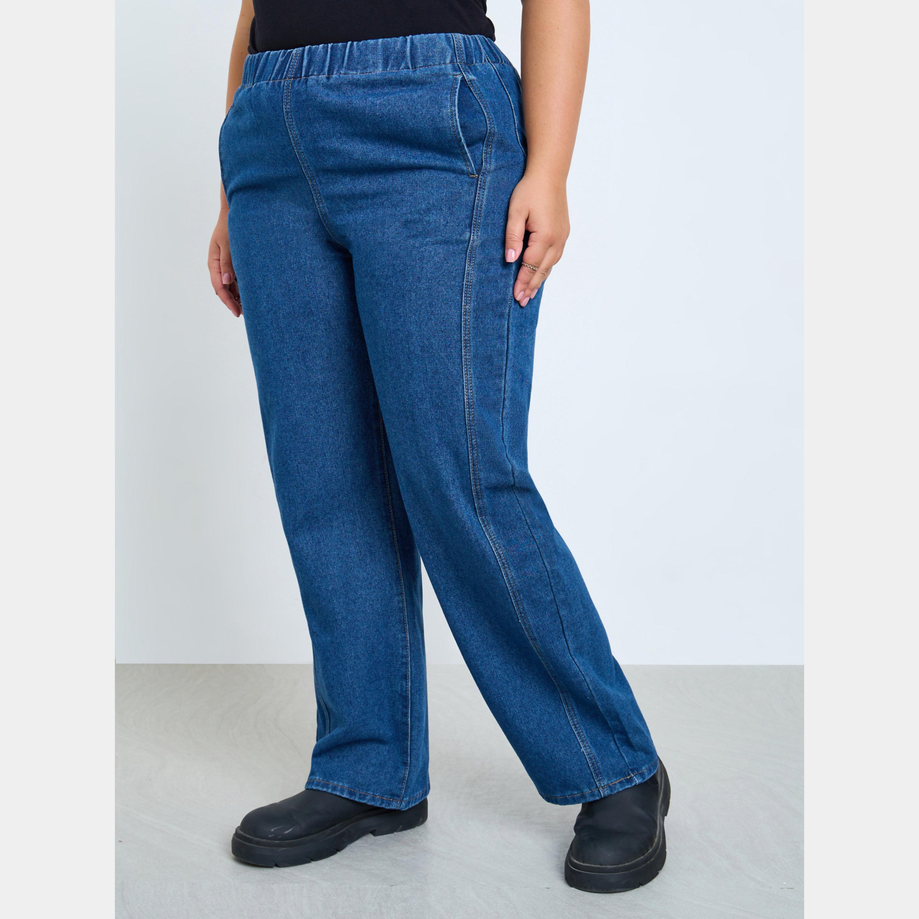 ستايلي - بنطال جينز مريح بمقاس واسع-women-clothing-bottoms-jeans-image-1