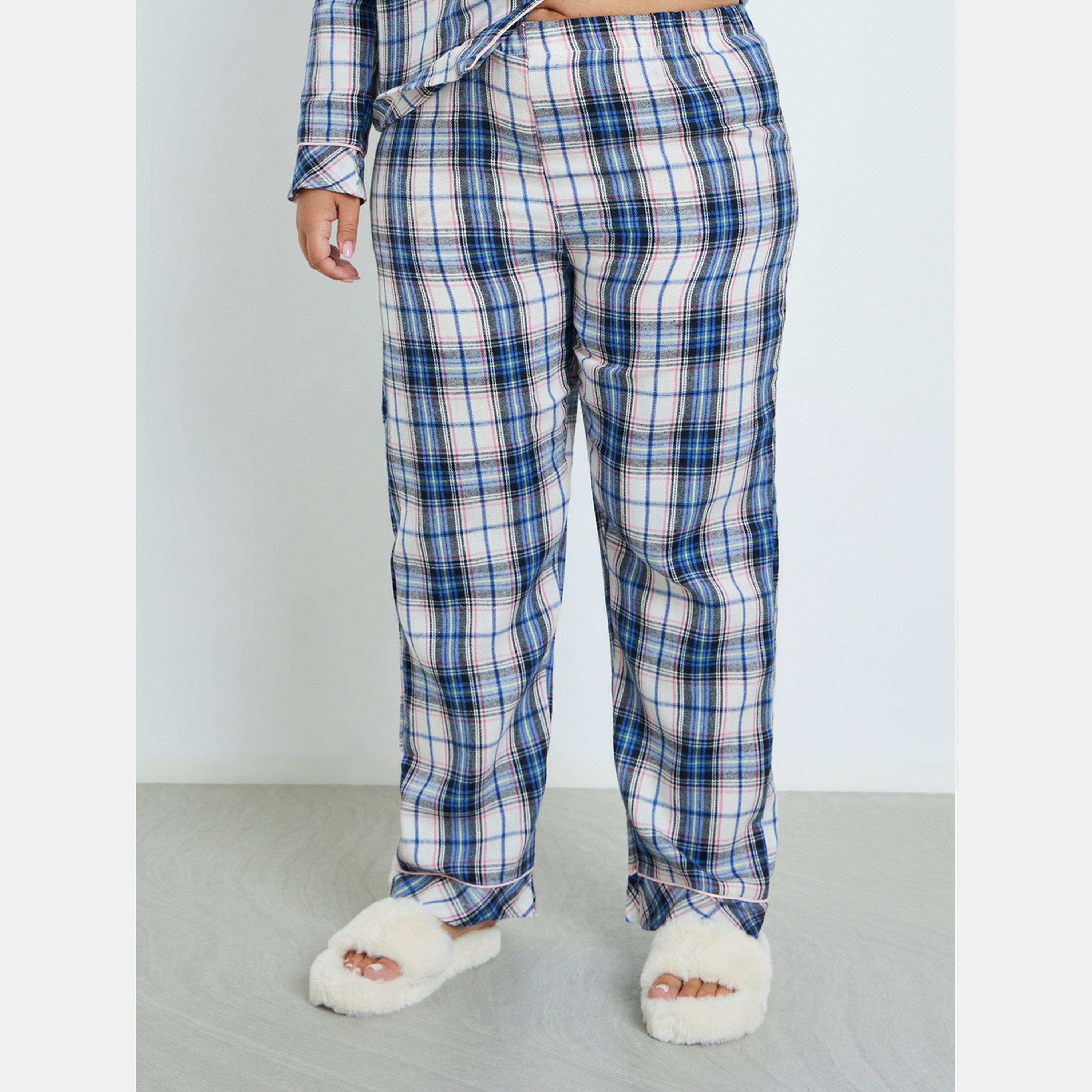 ستايلي - بيجاما قميص منقوش بمقاس واسع-women-clothing-nightwear-pyjamas-longsets-image-3