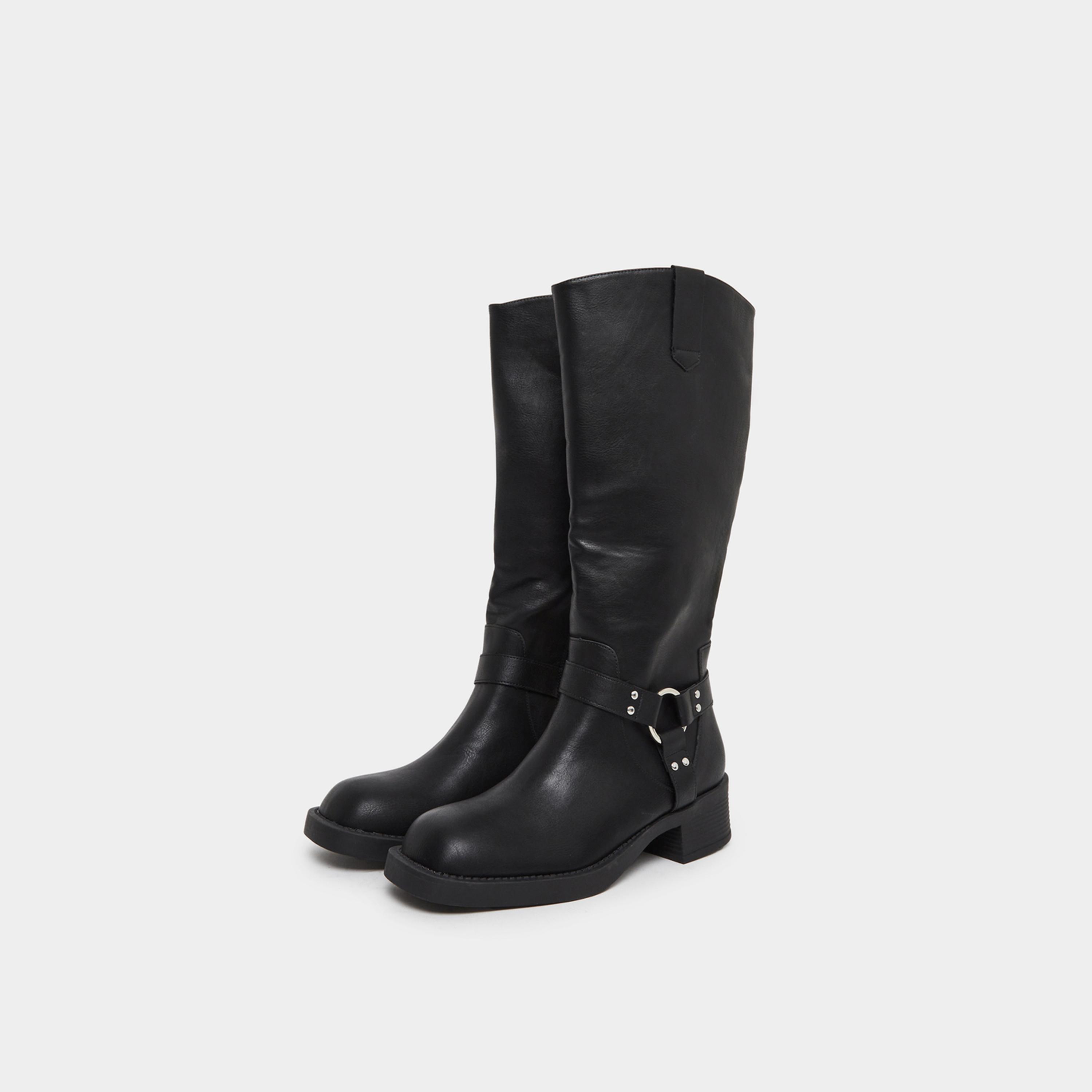ستايلي - حذاء الفارس بانك جوث عالي الجودة مع سحاب كامل للإغلاق للنساء-women-shoes-boots-image-1