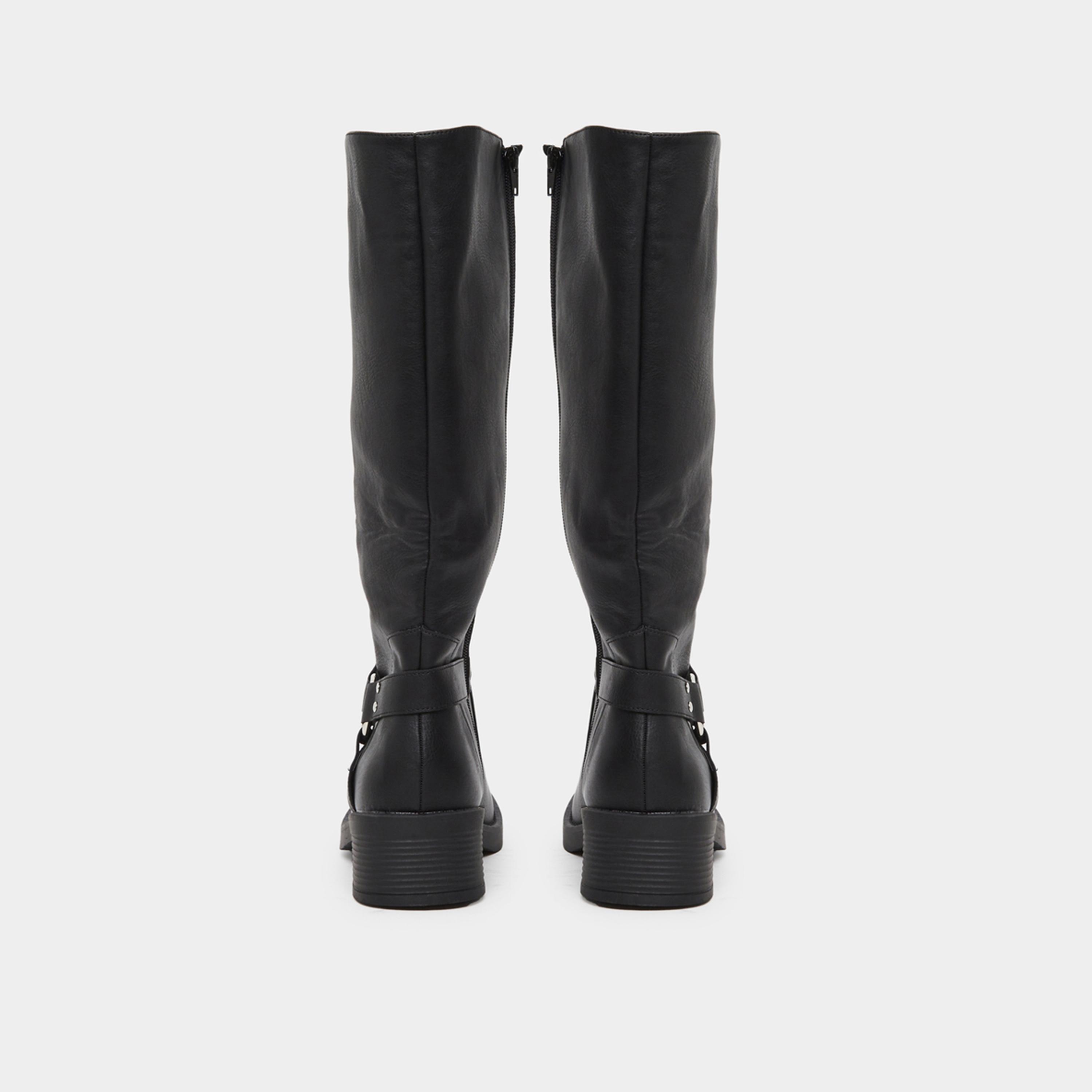 Styli Women Punk Goth Knight High Boots with Full Zip Closure-women-shoes-boots-image-5
