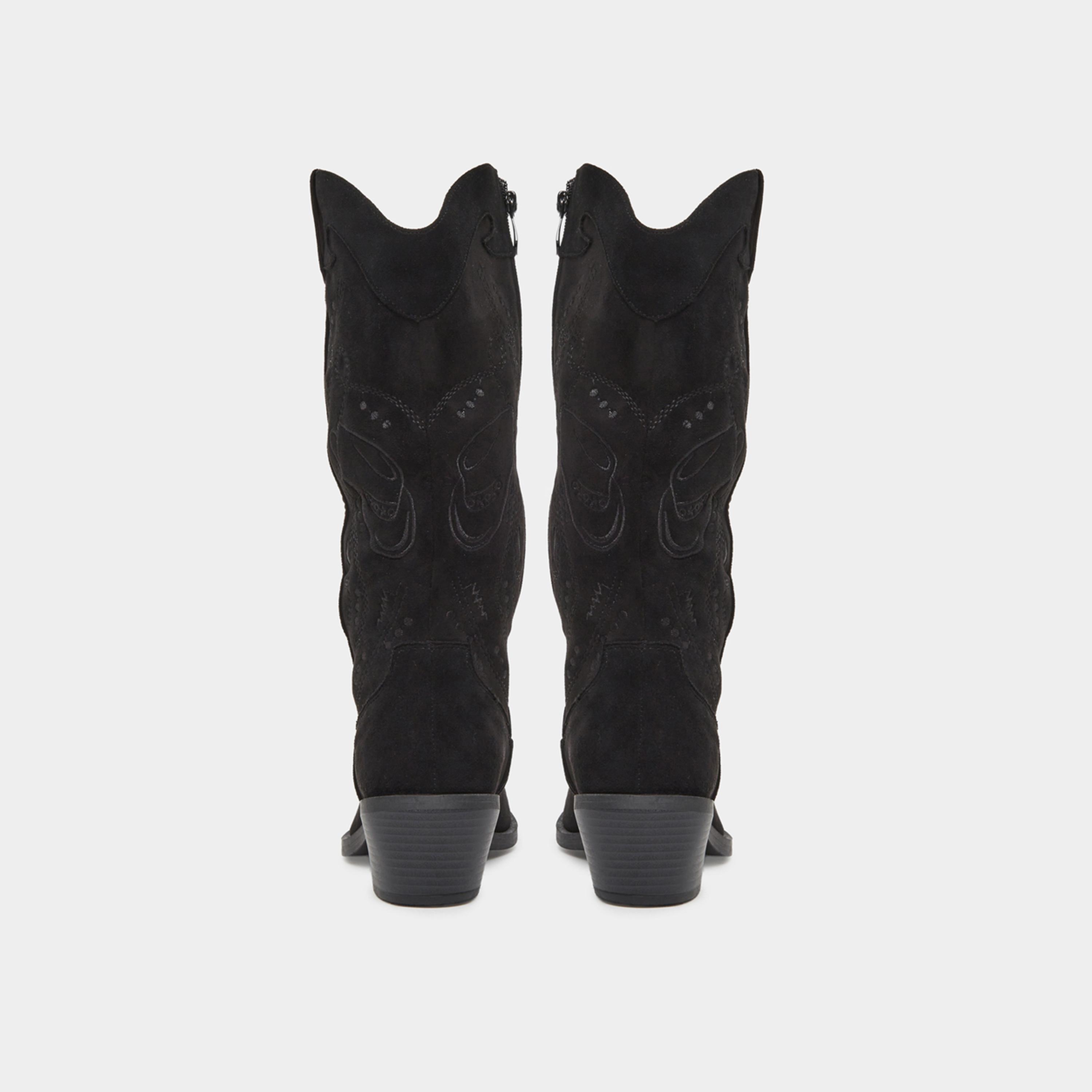 Styli Women Black Western Look Ankle Boots-women-shoes-boots-image-5
