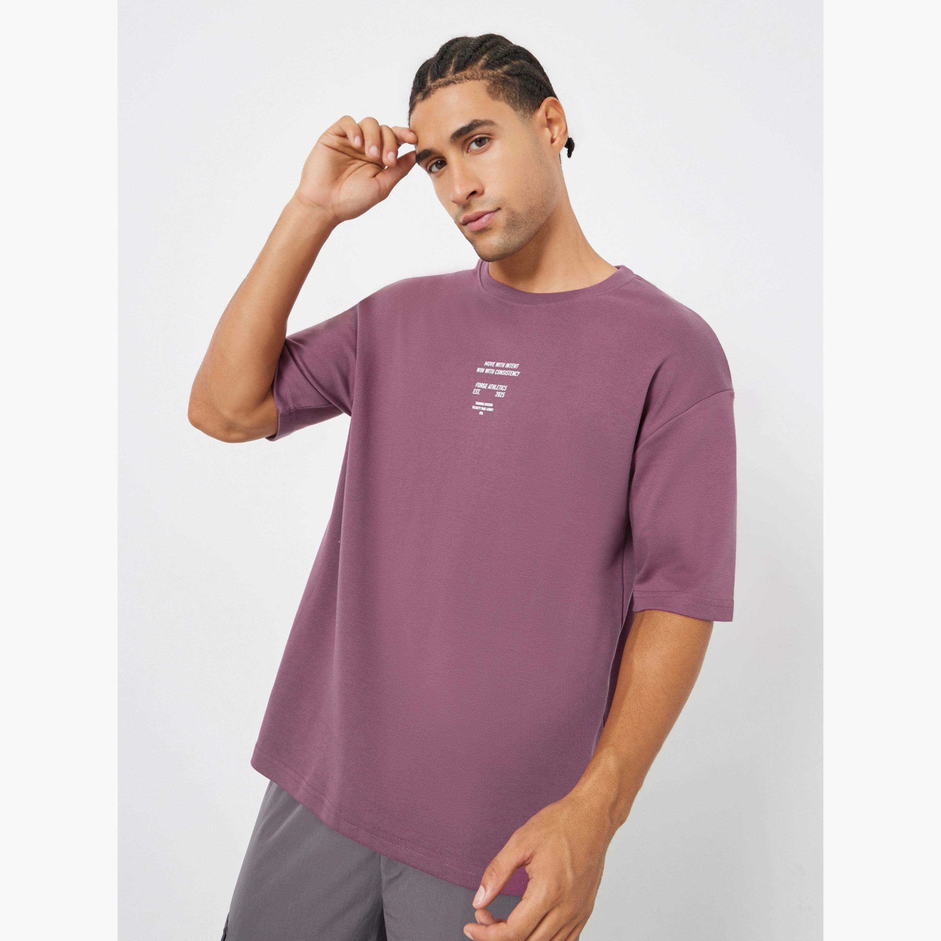 Styli Men Oversized Slogan Minimal Print T-Shirt-men-clothing-sportswearandactivewear-tshirtsandpolos-image-1