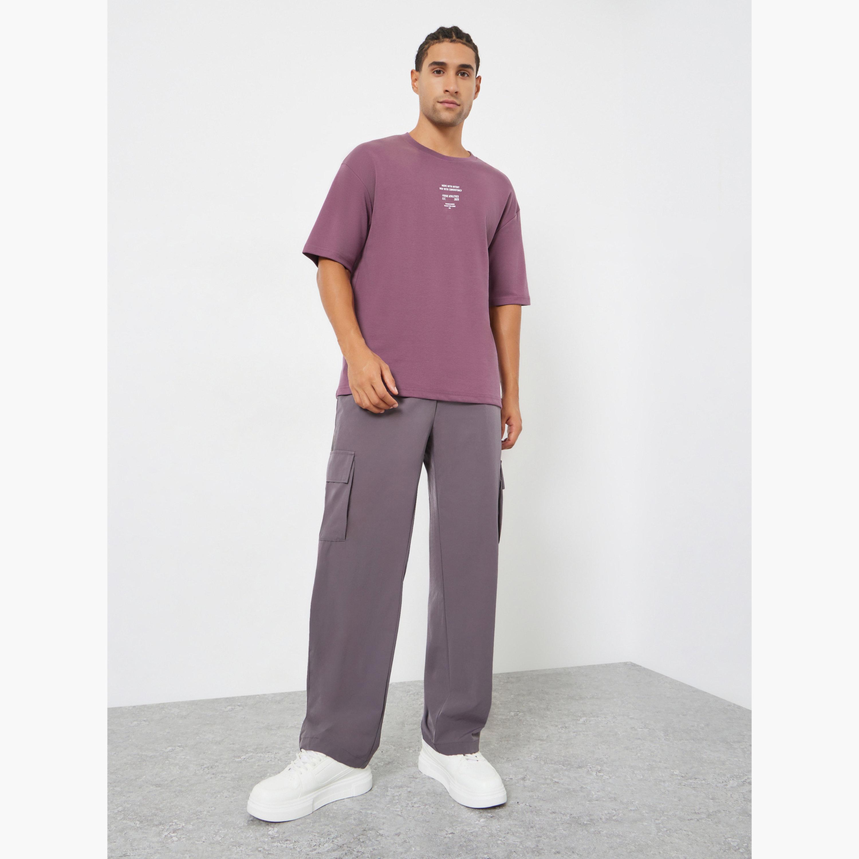 Styli Men Oversized Slogan Minimal Print T-Shirt-men-clothing-sportswearandactivewear-tshirtsandpolos-image-2