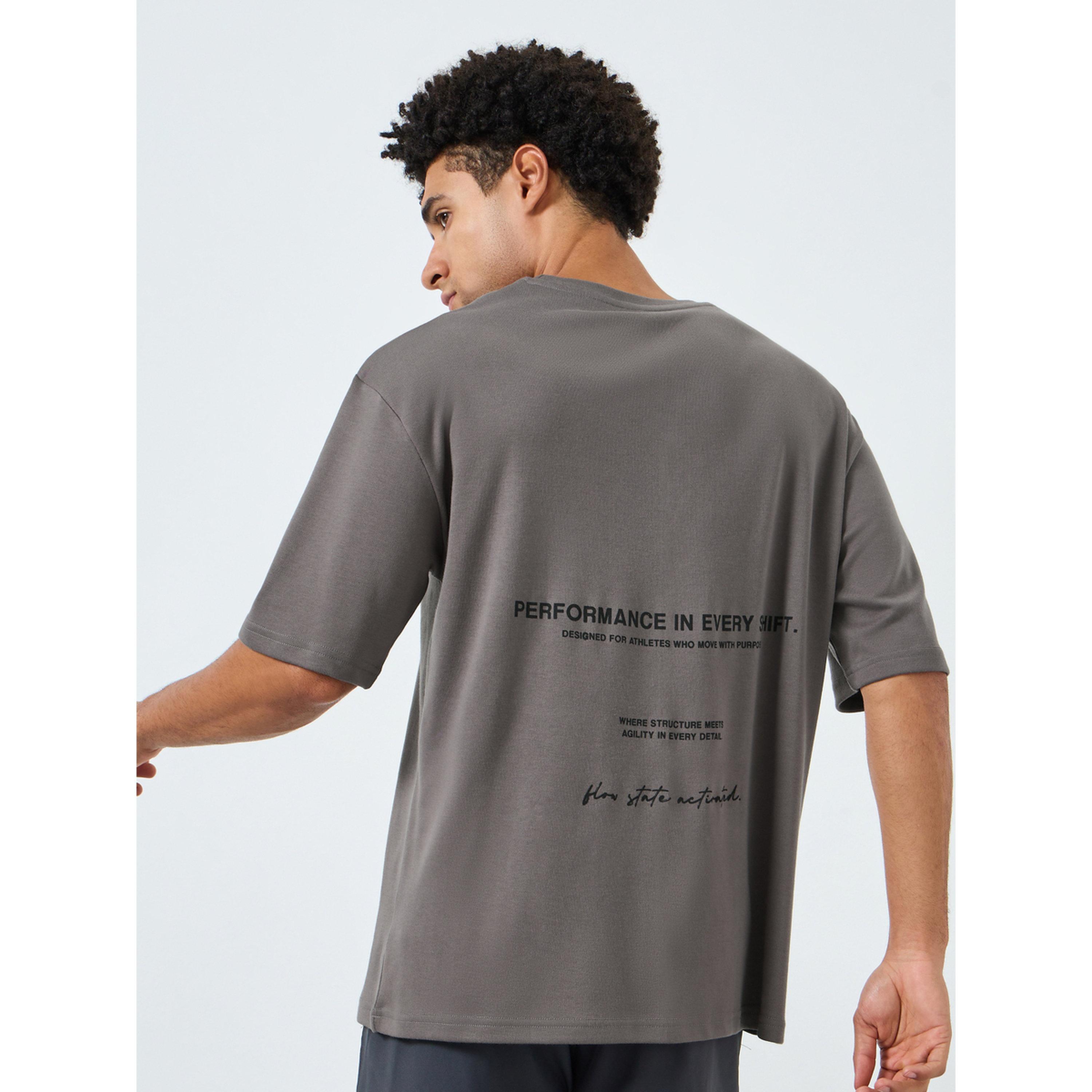 Styli Men Brown Oversized Printed T-Shirt-men-clothing-sportswearandactivewear-tshirtsandpolos-image-3