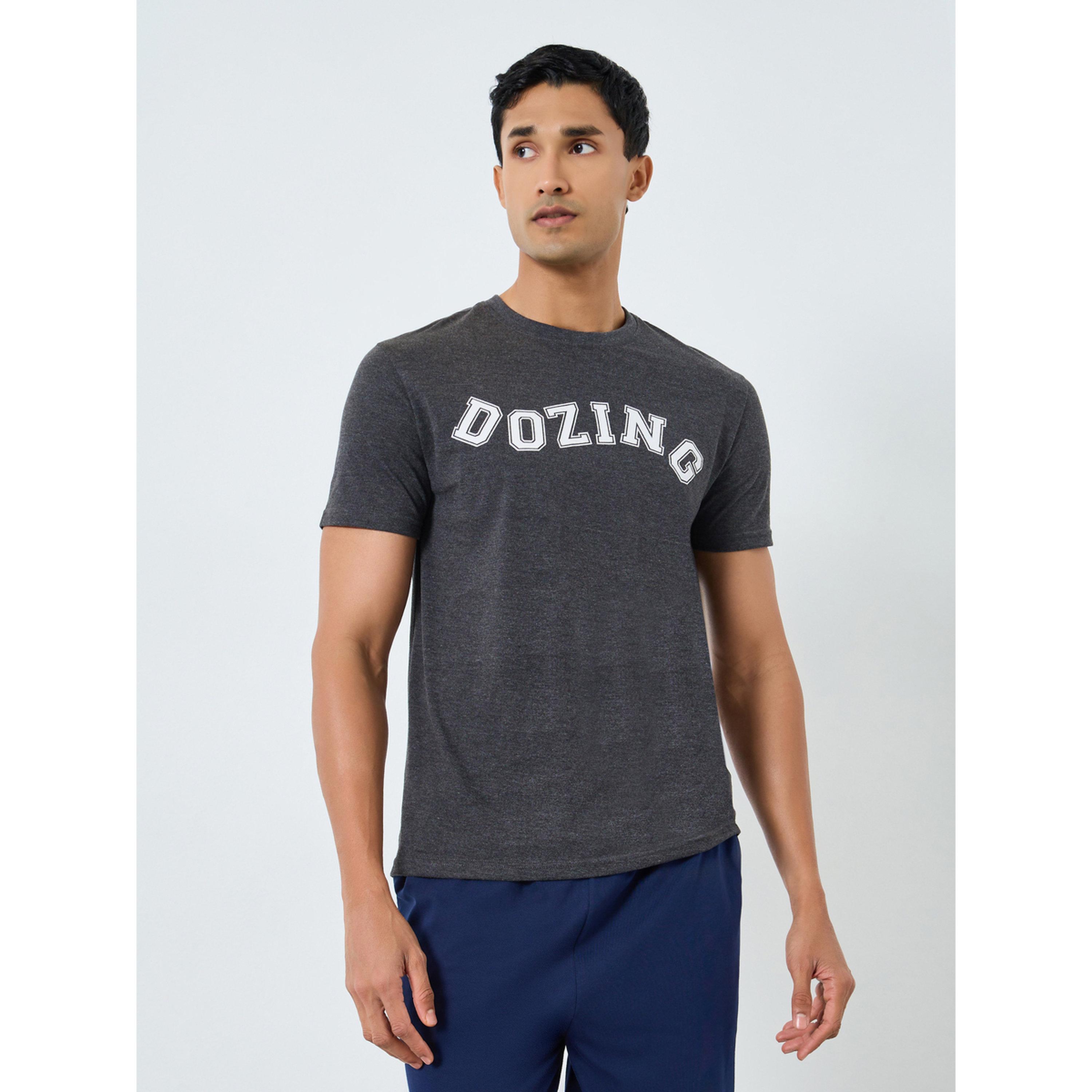 Styli Men Grey Printed T-Shirt and Shorts Pyjama Set-men-clothing-nightwear-sets-image-2