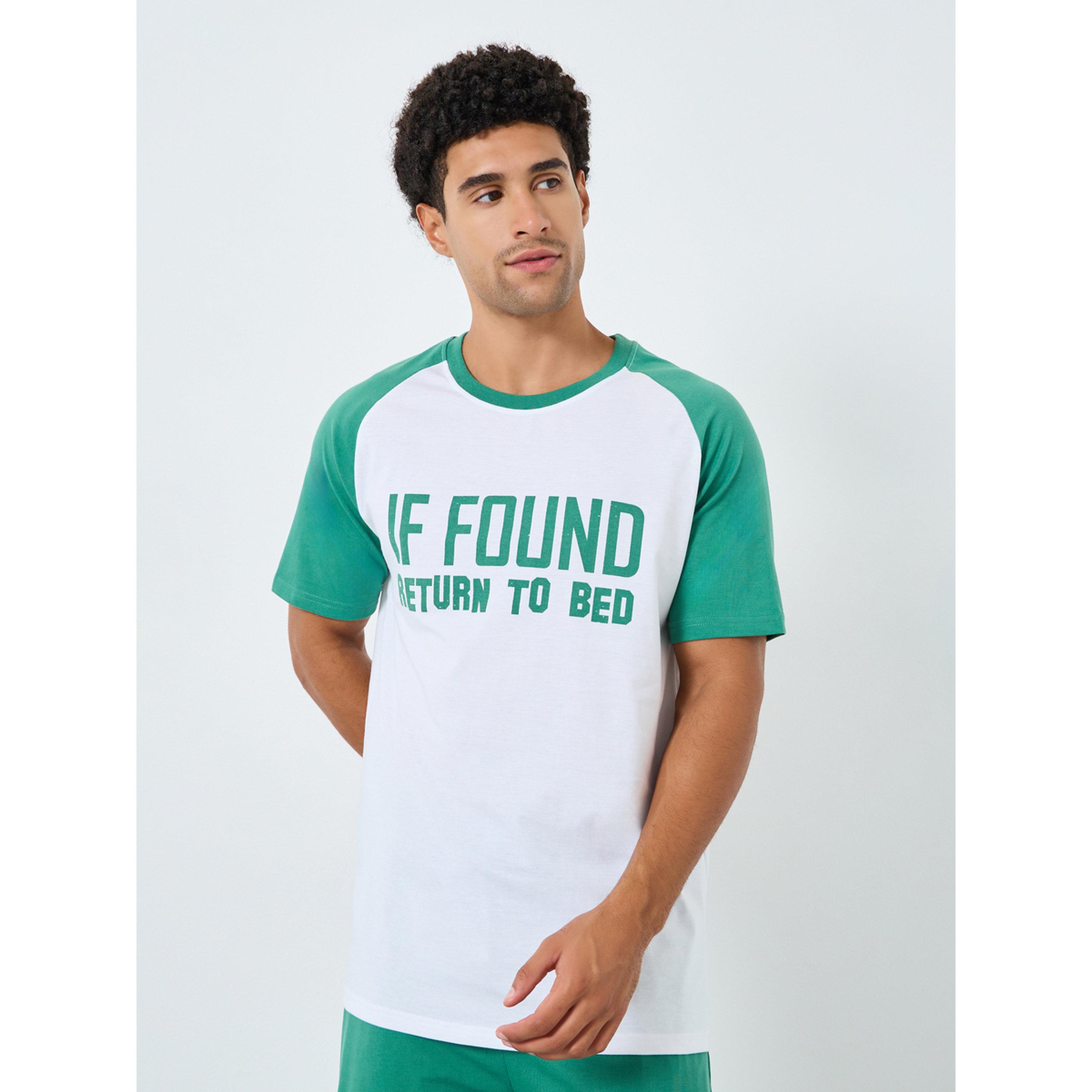 Styli Men Printed Raglan Sleeve T-Shirt and Pyjama Set-men-clothing-nightwear-sets-image-2