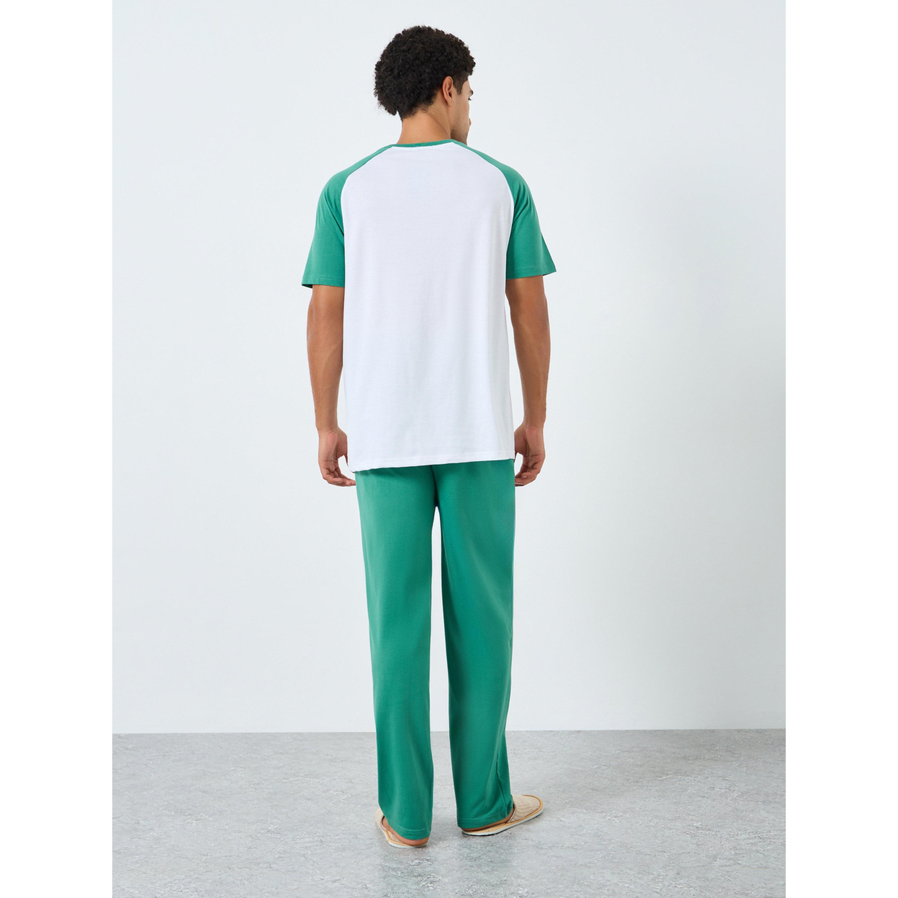 Styli Men Printed Raglan Sleeve T-Shirt and Pyjama Set-men-clothing-nightwear-sets-image-3