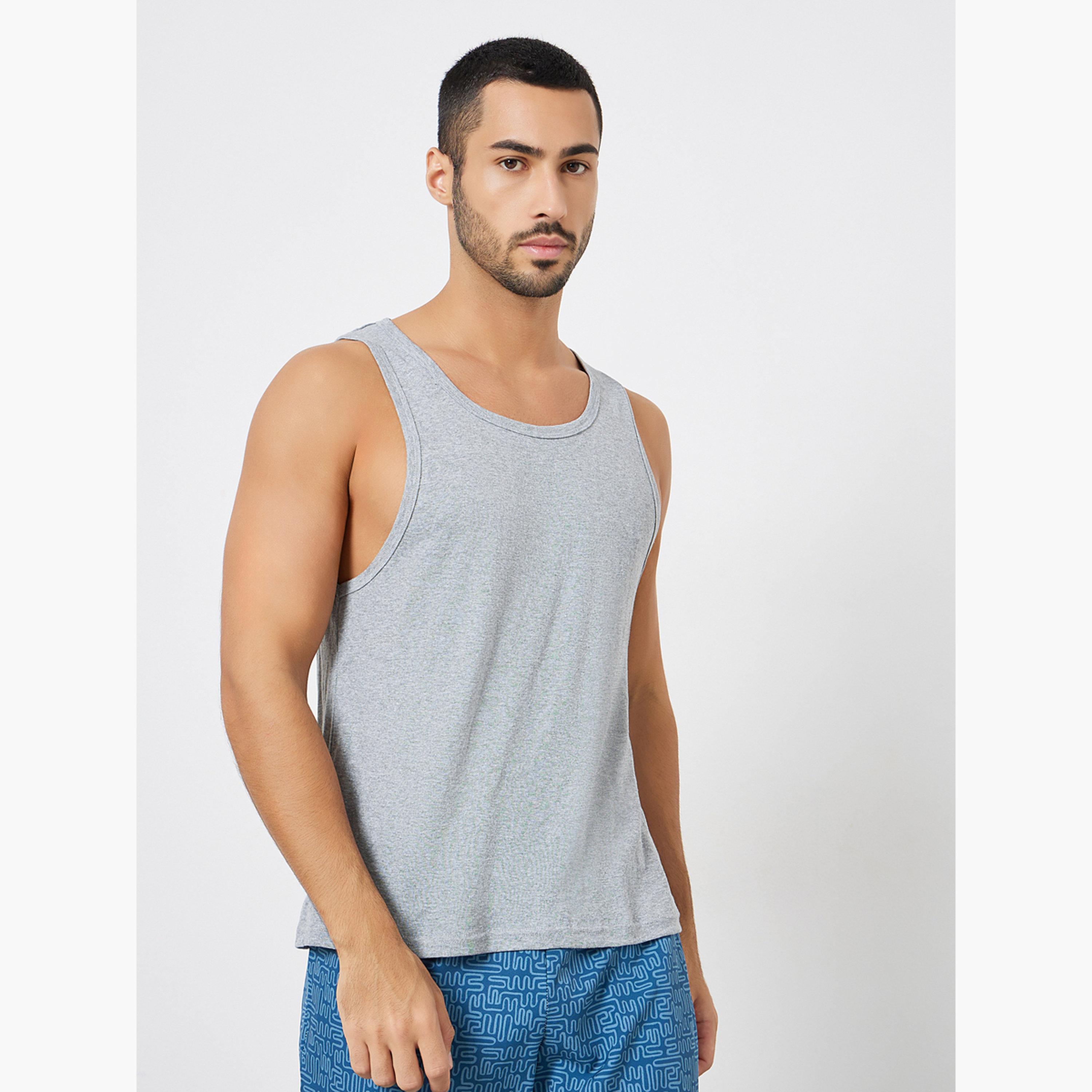 Styli Pack of 2 - Solid Cotton Vest-men-clothing-innerwear-vests-image-6