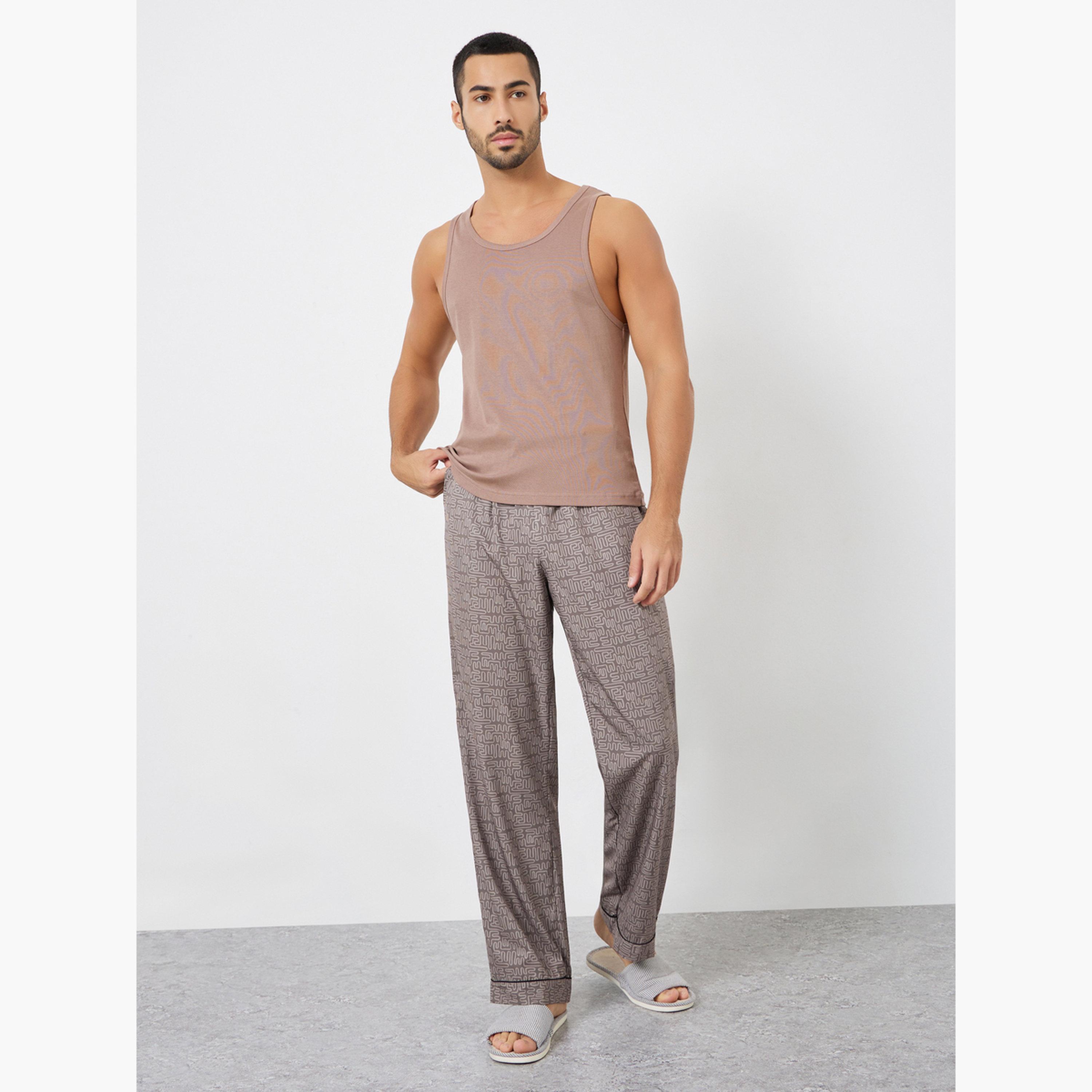 مجموعة من 2 فيست قطني سادة-men-clothing-innerwear-vests-image-3