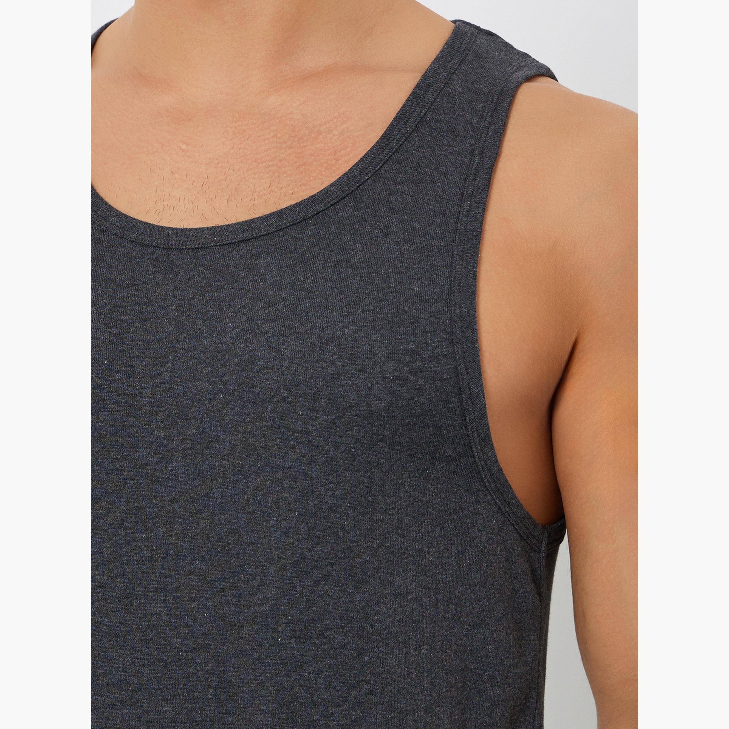 Styli Pack of 2 - Solid Cotton Vest-men-clothing-innerwear-vests-image-4