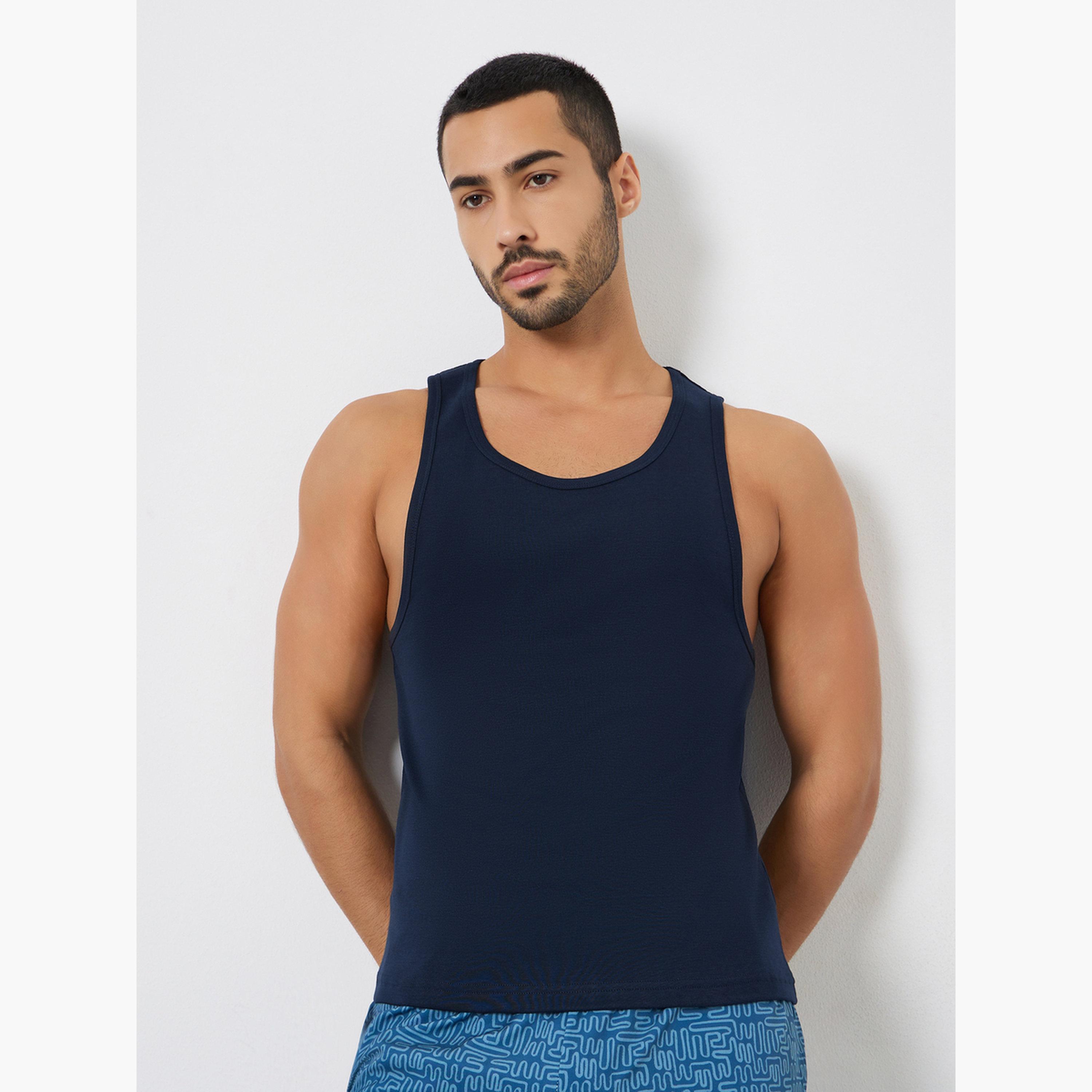 Styli Pack of 2 - Ribbed Cotton Vest-men-clothing-innerwear-vests-image-2