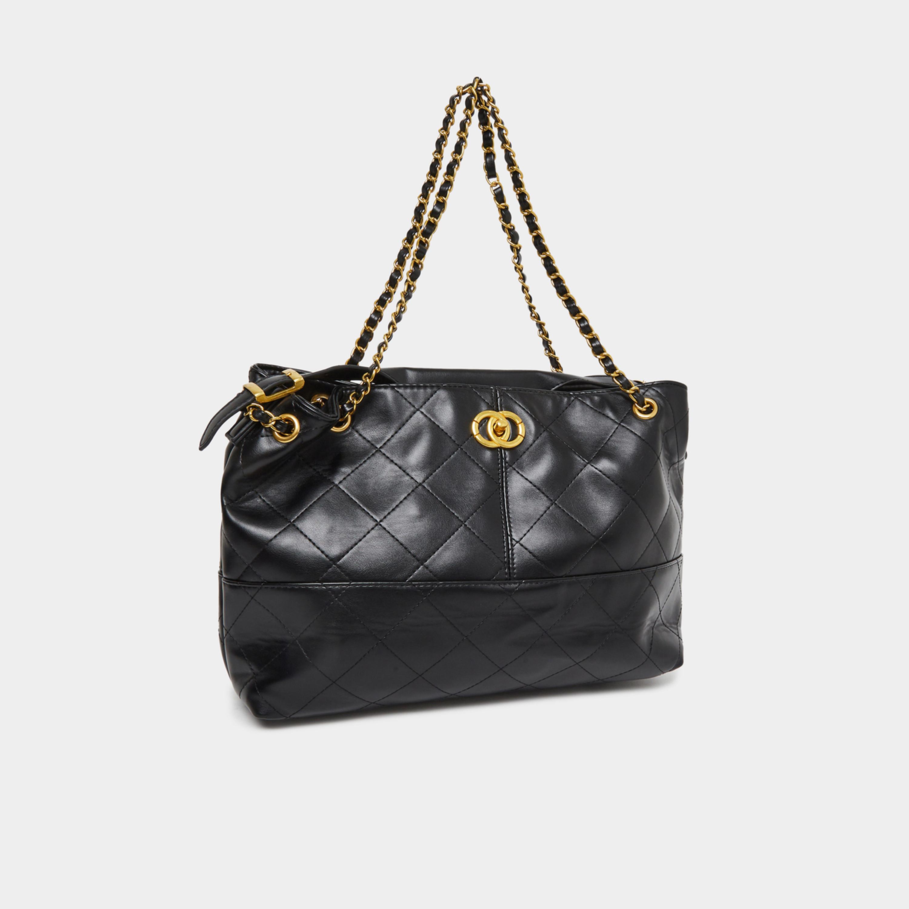 ستايلي - شنطة توت مبطنة بمقابض سلسلة للنساء-women-bagsandwallets-handbags-image-1