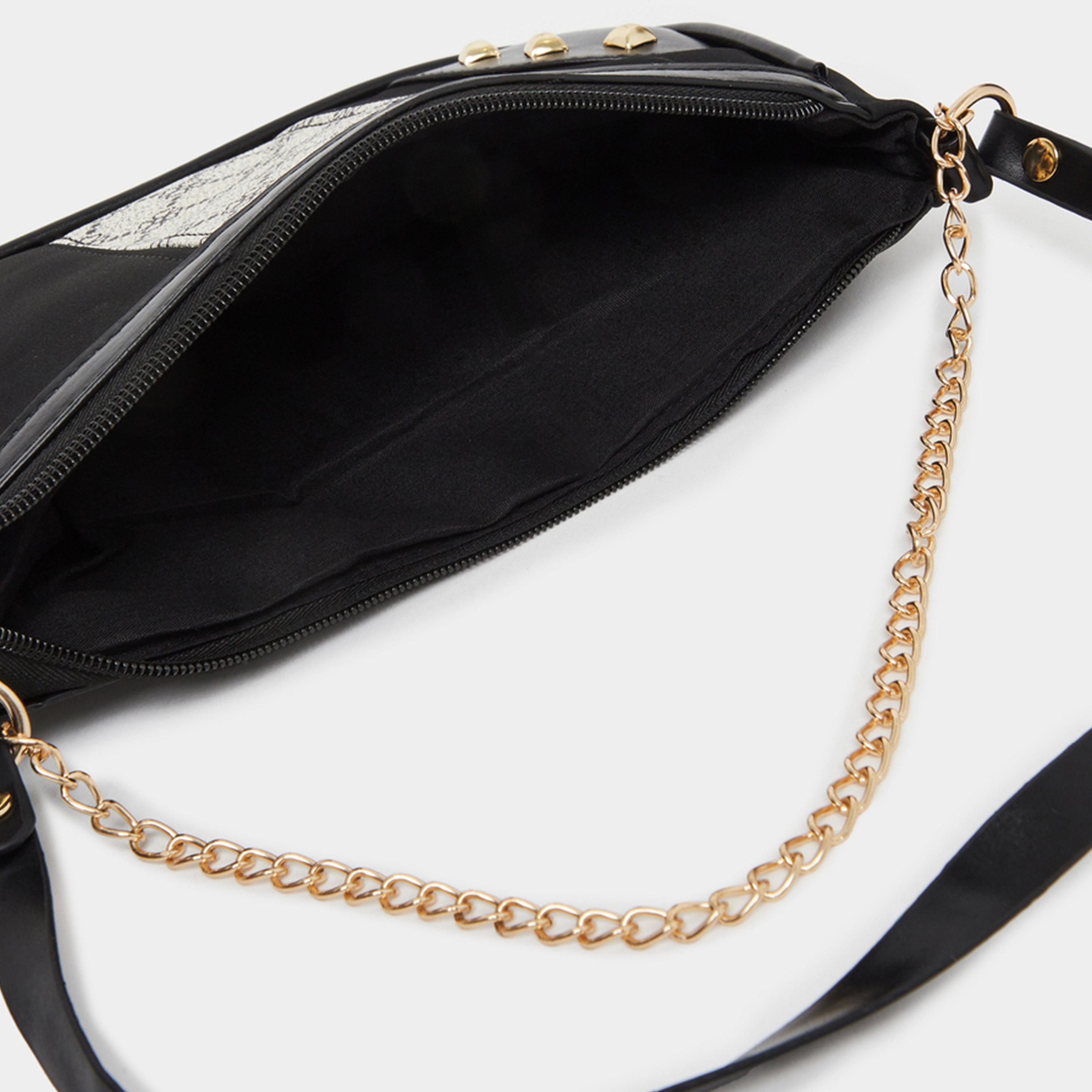 ستايلي - شنطة باغيت مطبوعة بألوان متباينة مع تفاصيل مرصعة للنساء-women-bagsandwallets-handbags-image-3