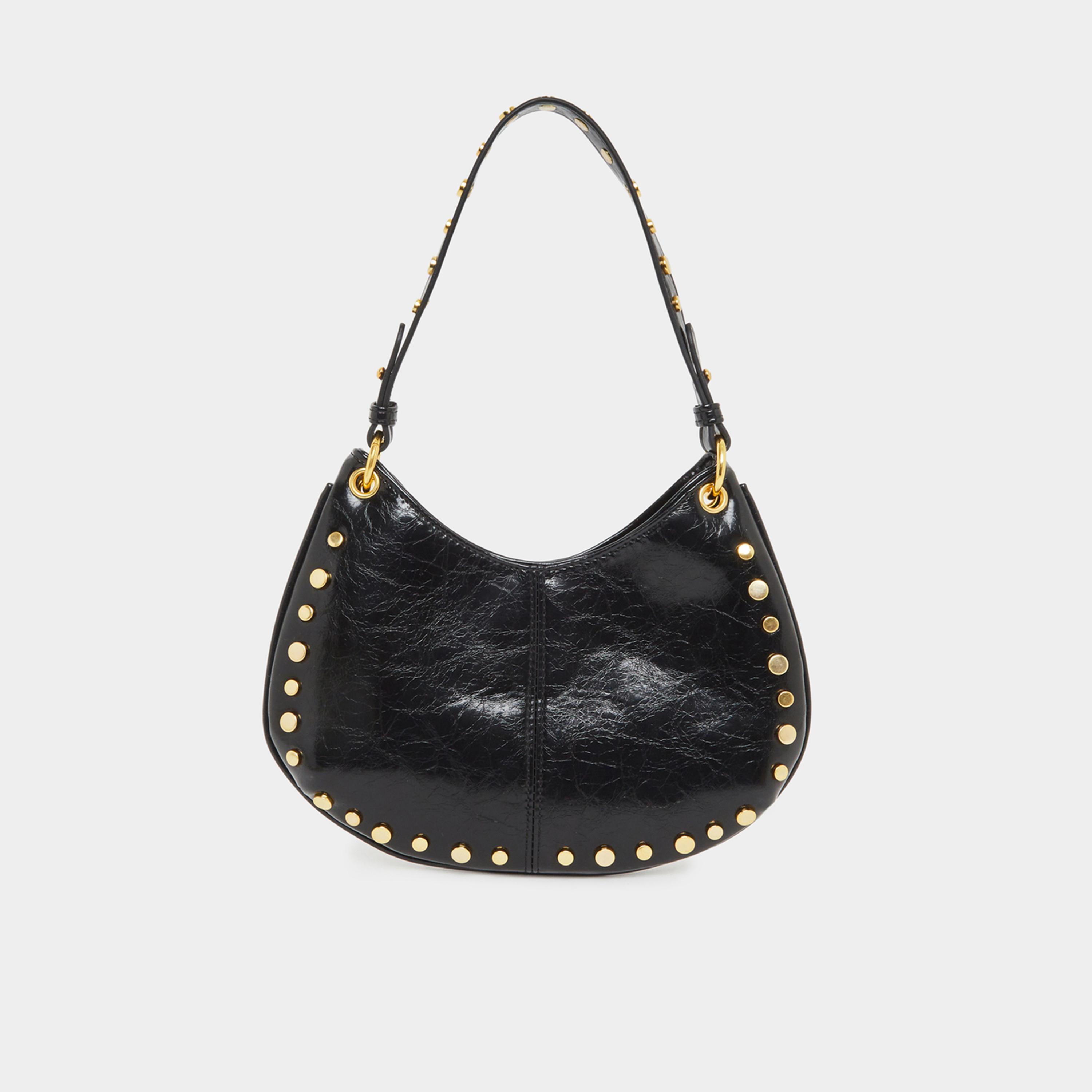 Styli Black Studded Baguette Bag with Chain Strap-women-bagsandwallets-handbags-image-1