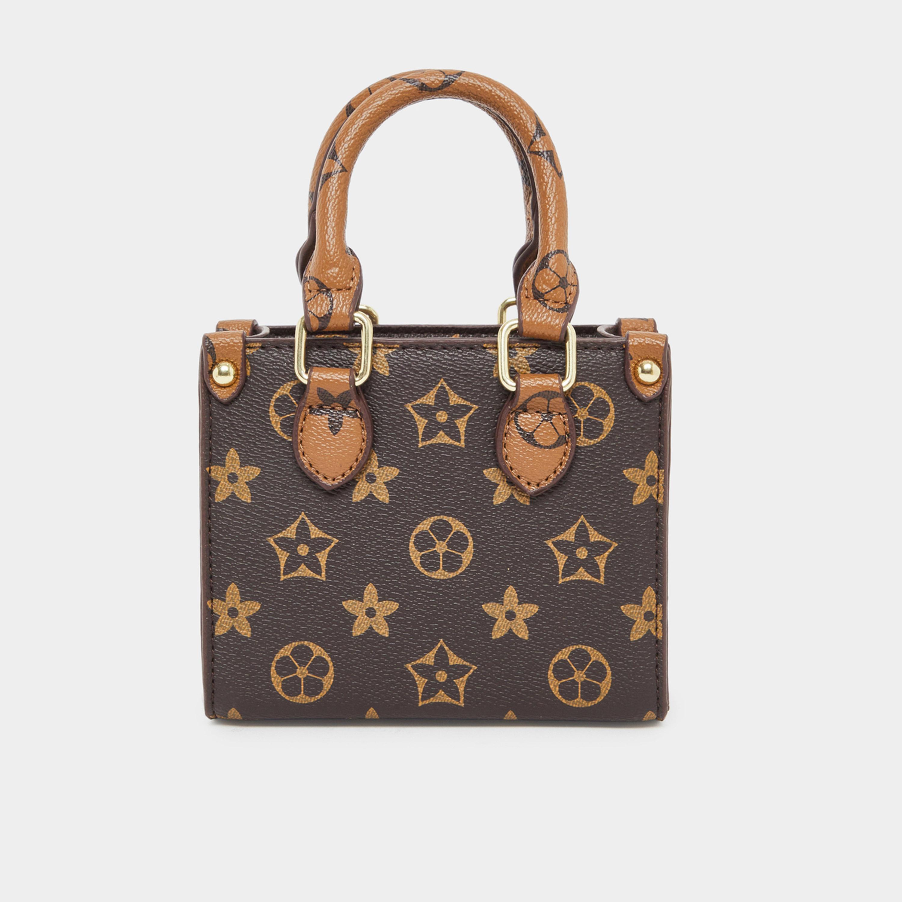 Styli Brown Monogram Top Handle Mini Handbag-women-bagsandwallets-handbags-image-3
