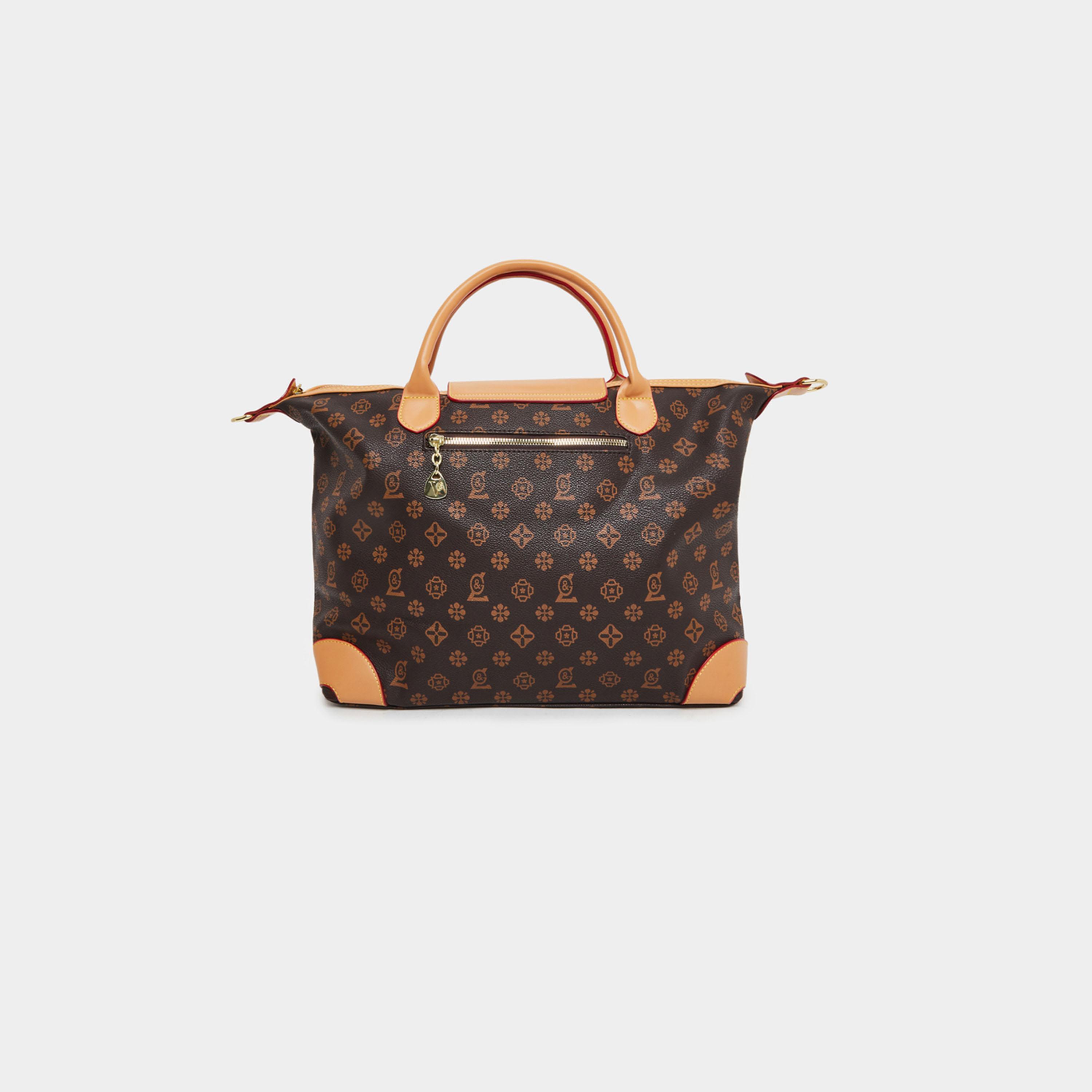 Styli Printed Double Top Handle Handbag with Removable Shoulder Strap-women-bagsandwallets-handbags-image-2