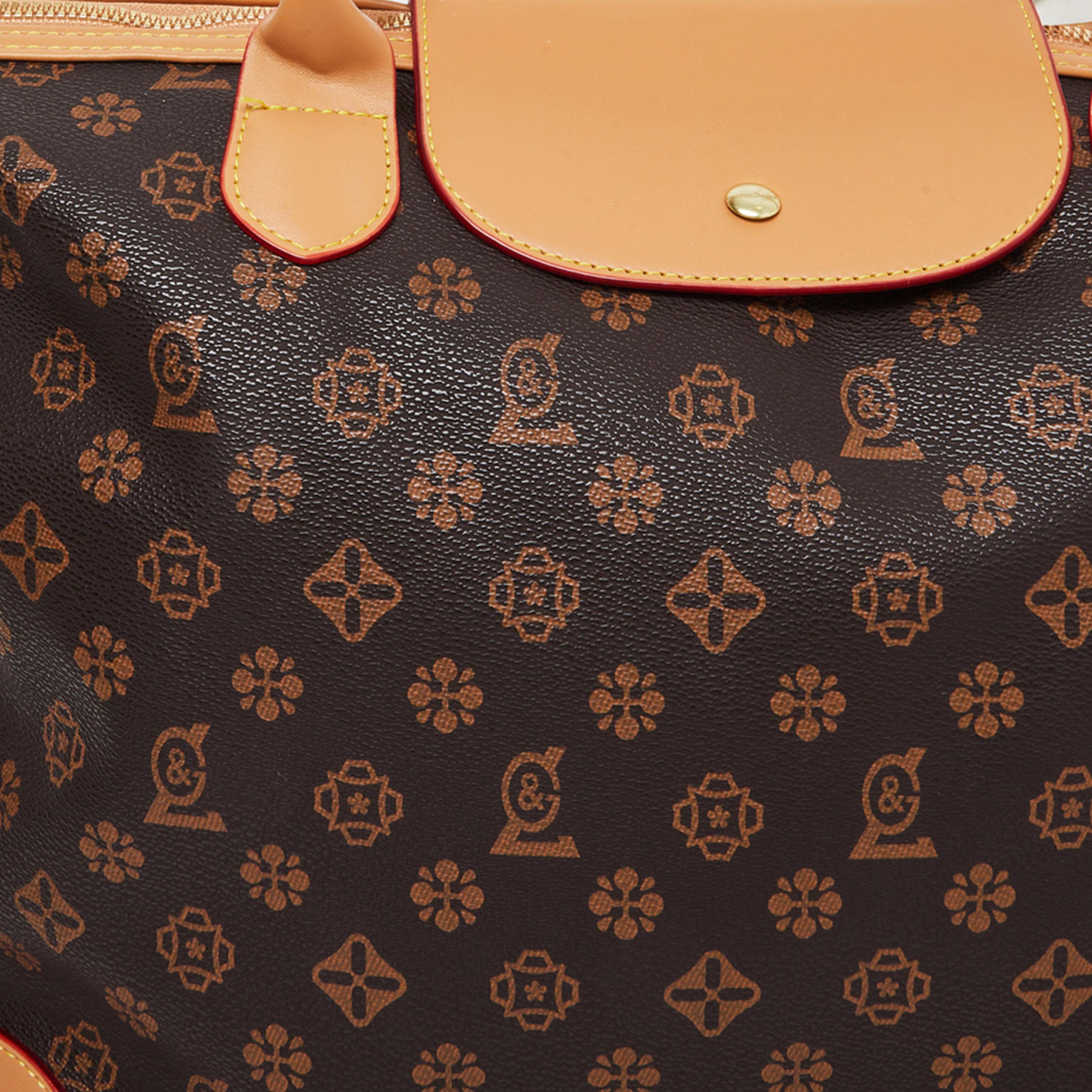 Styli Printed Double Top Handle Handbag with Removable Shoulder Strap-women-bagsandwallets-handbags-image-3