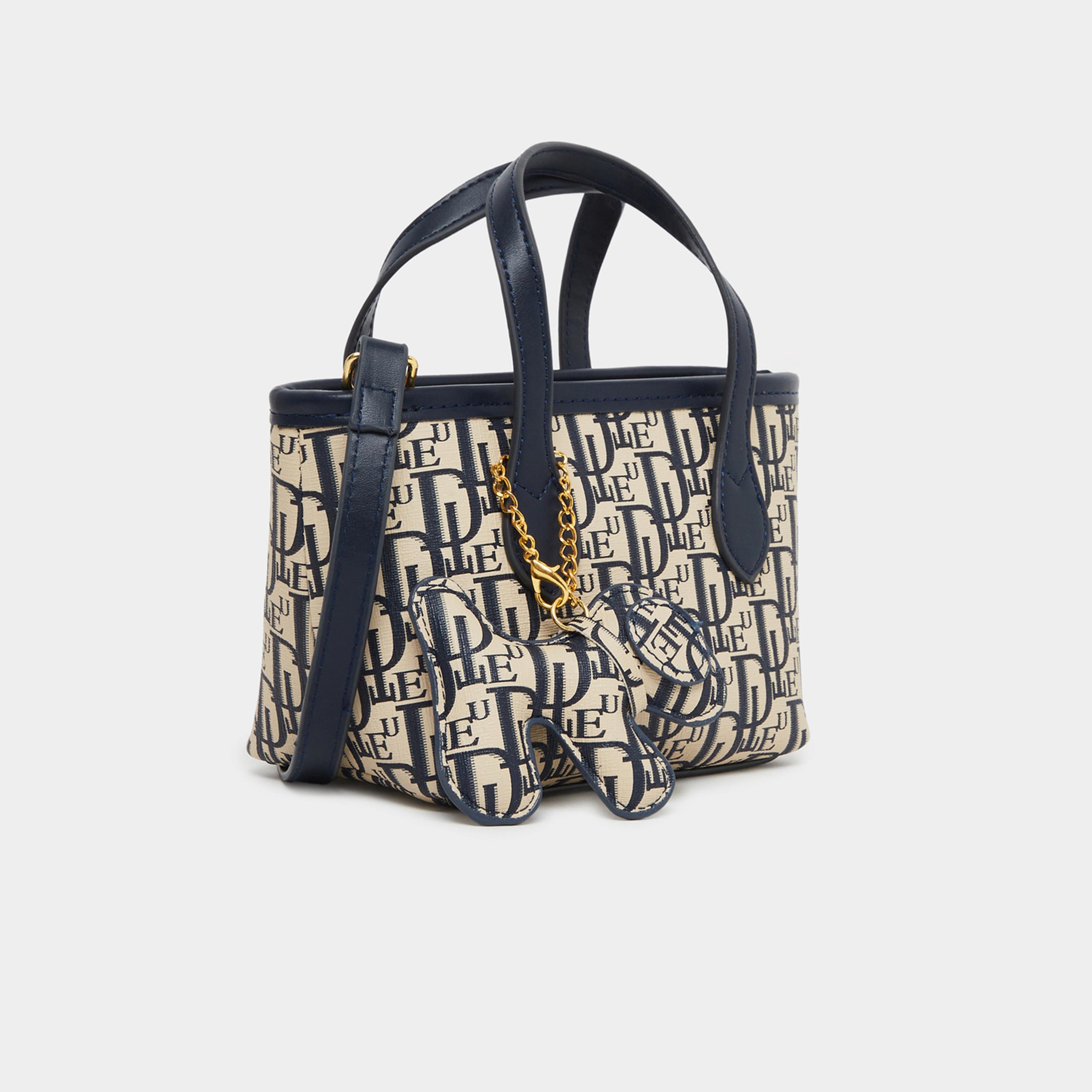 ستايلي - شنطة يد مطبوعة بمقبض علوي مزدوج وسحاب للإغلاق للنساء-women-bagsandwallets-handbags-image-1