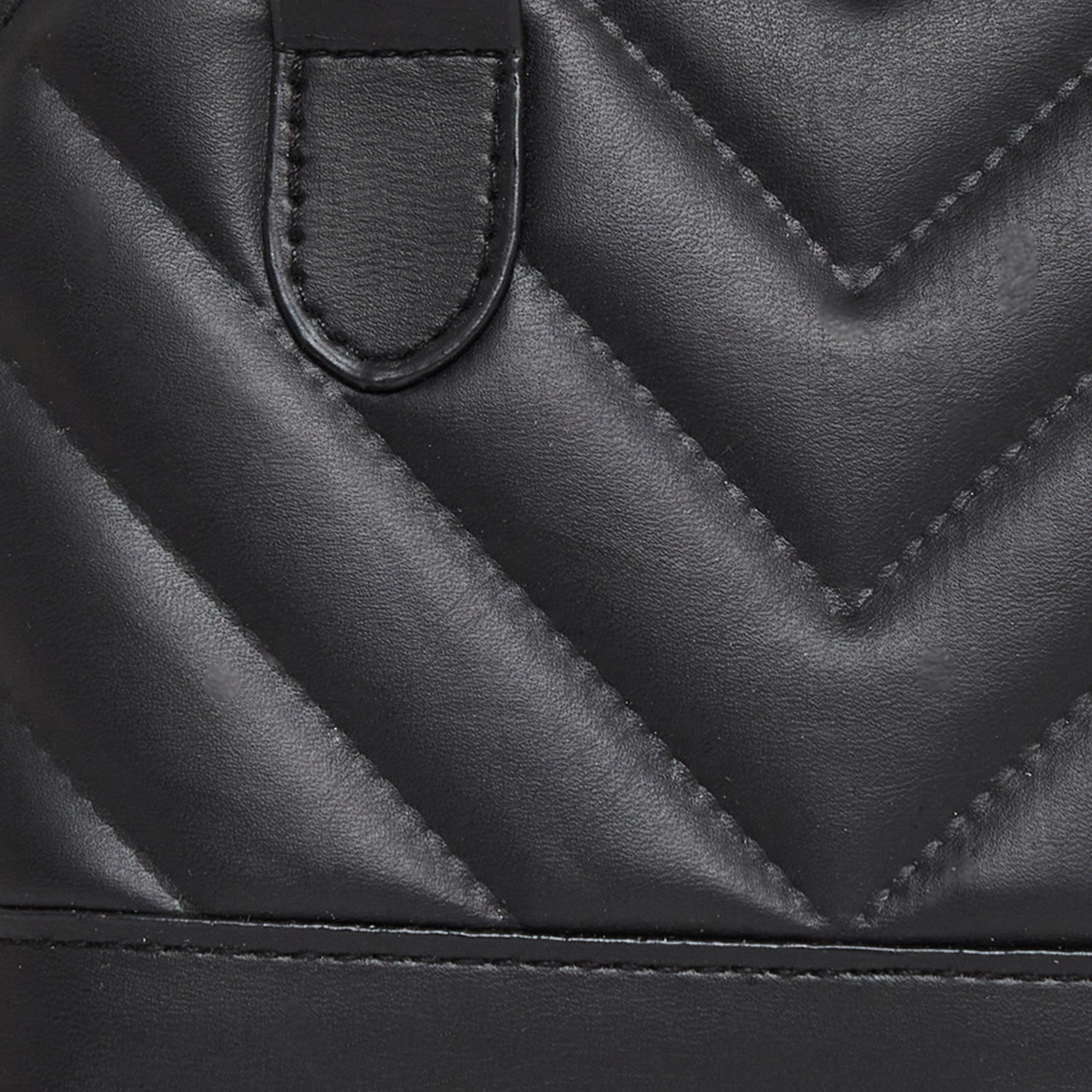 Styli Women Black V Quilted Handbag-women-bagsandwallets-handbags-image-2