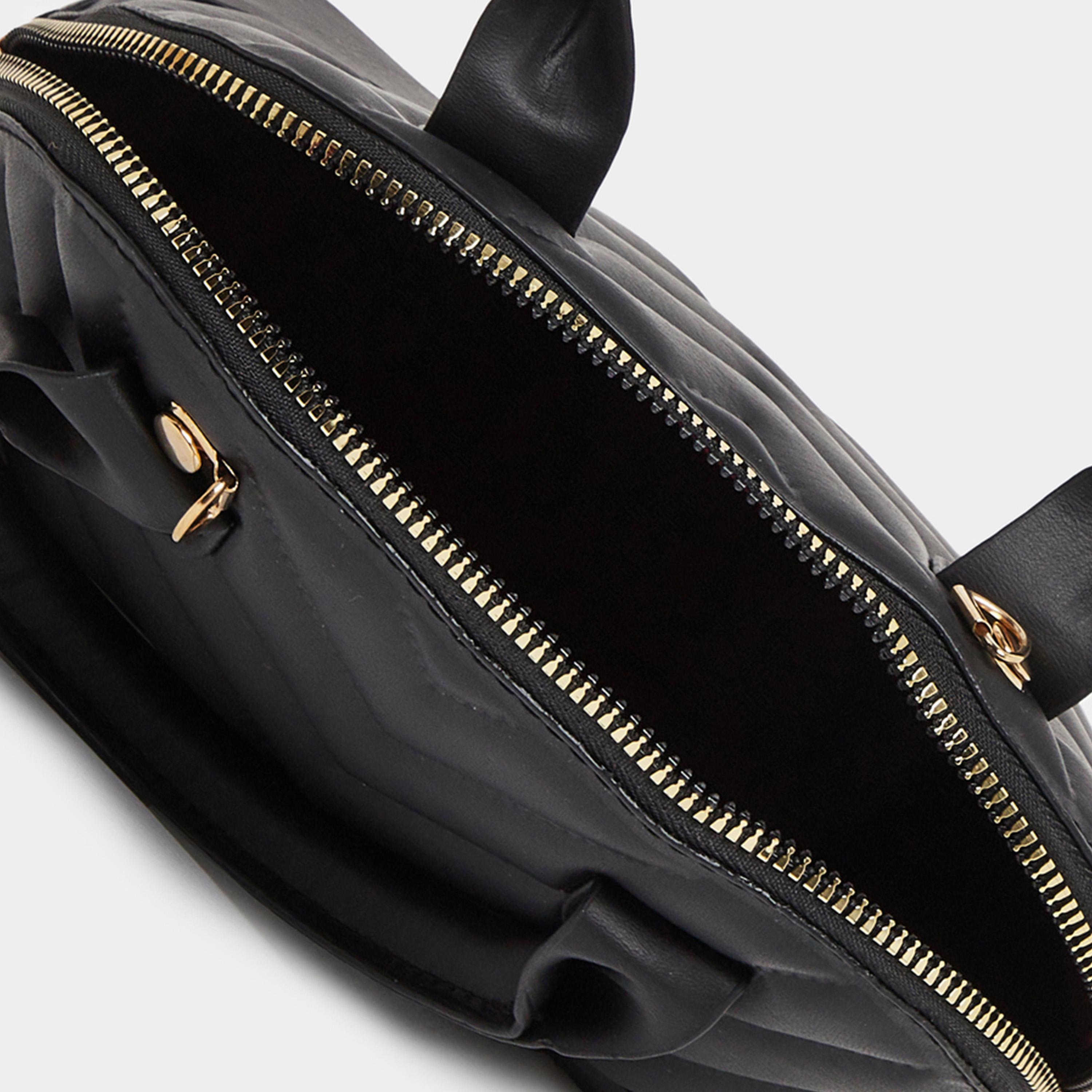 Styli Women Black V Quilted Handbag-women-bagsandwallets-handbags-image-4