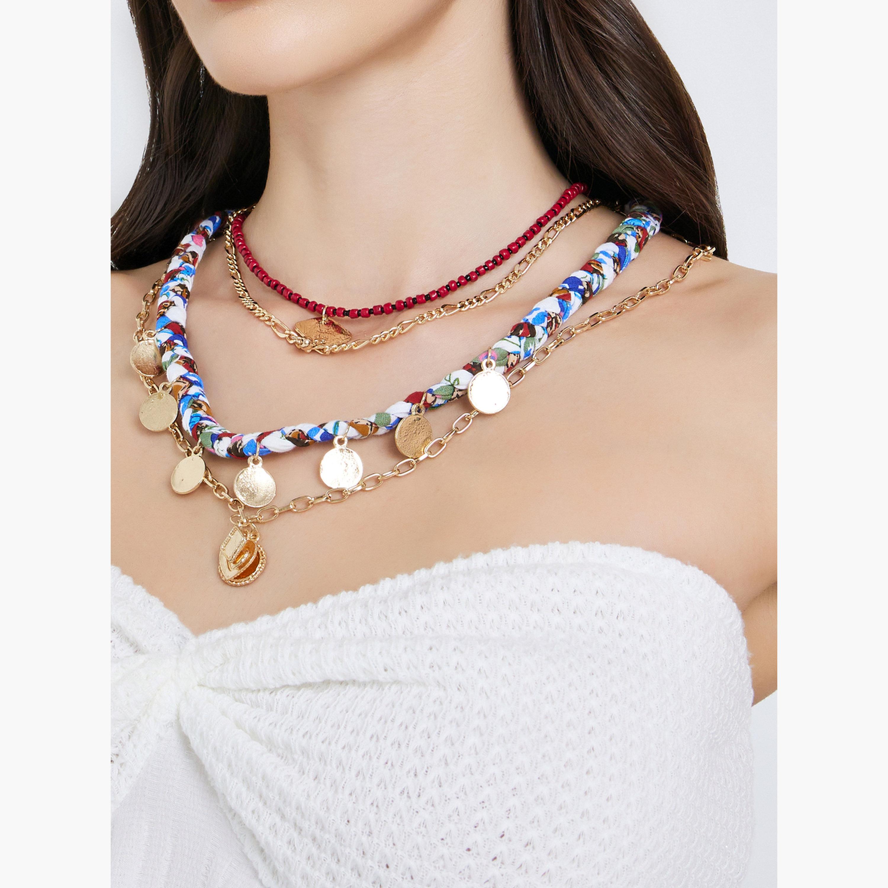 Styli Boho Layered Necklace-women-watchesandjewellery-jewellery-necklacesandpendants-image-2