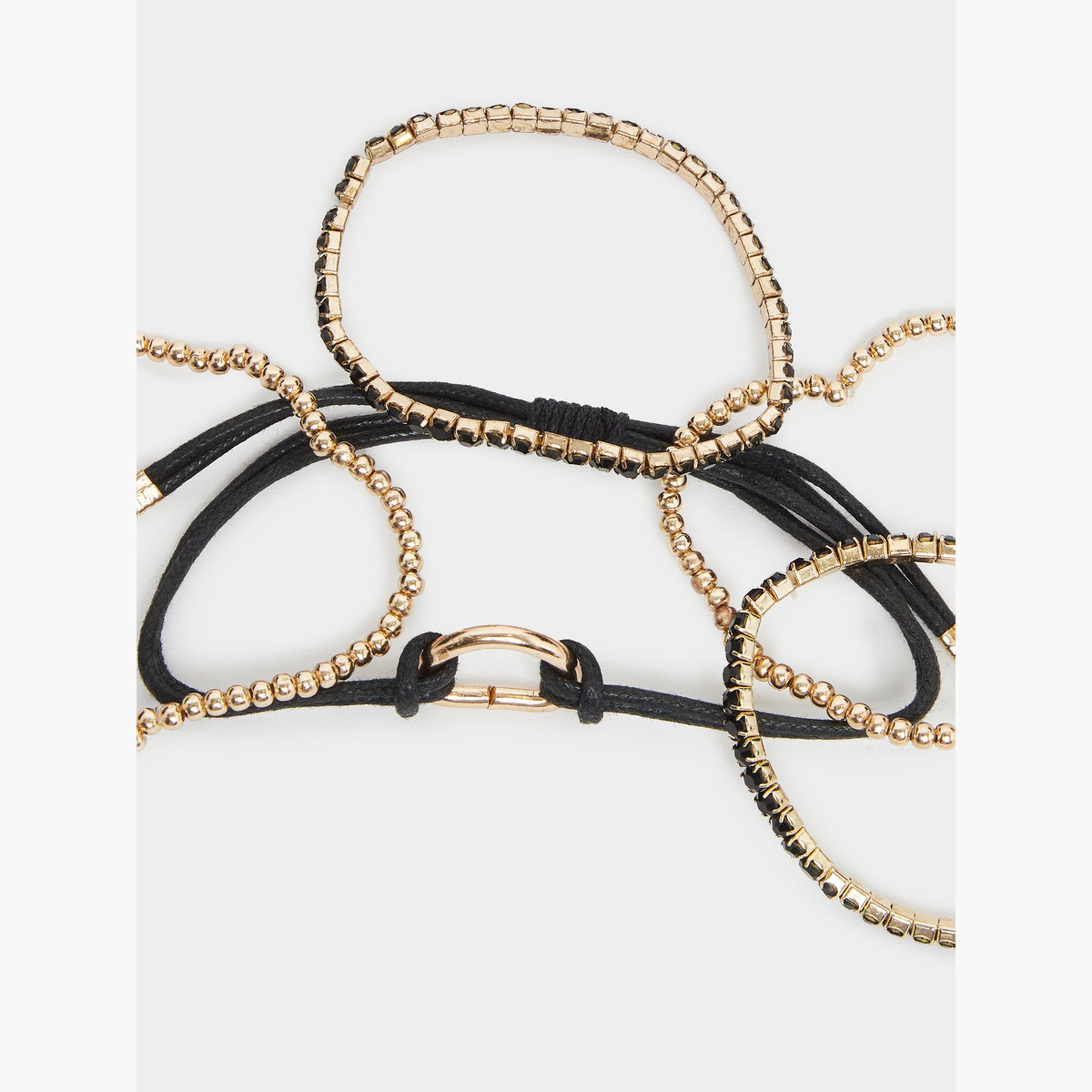 مجموعة من 5 - أساور مطرزة-women-watchesandjewellery-jewellery-banglesandbracelets-image-3