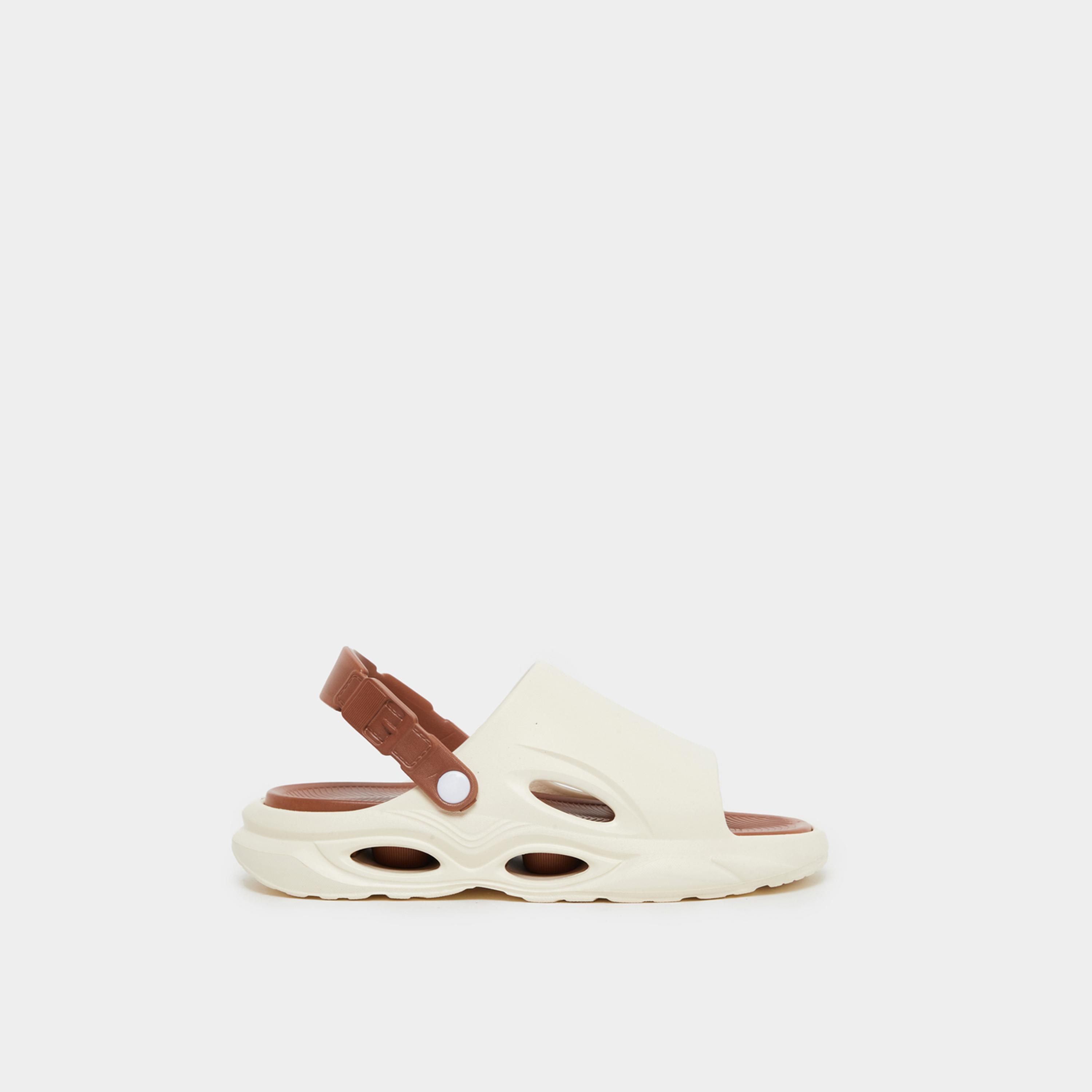 ستايلي - صندل مريح بحزام خلفي وتفاصيل مقصوصة للرجال-men-shoes-sandals-image-3