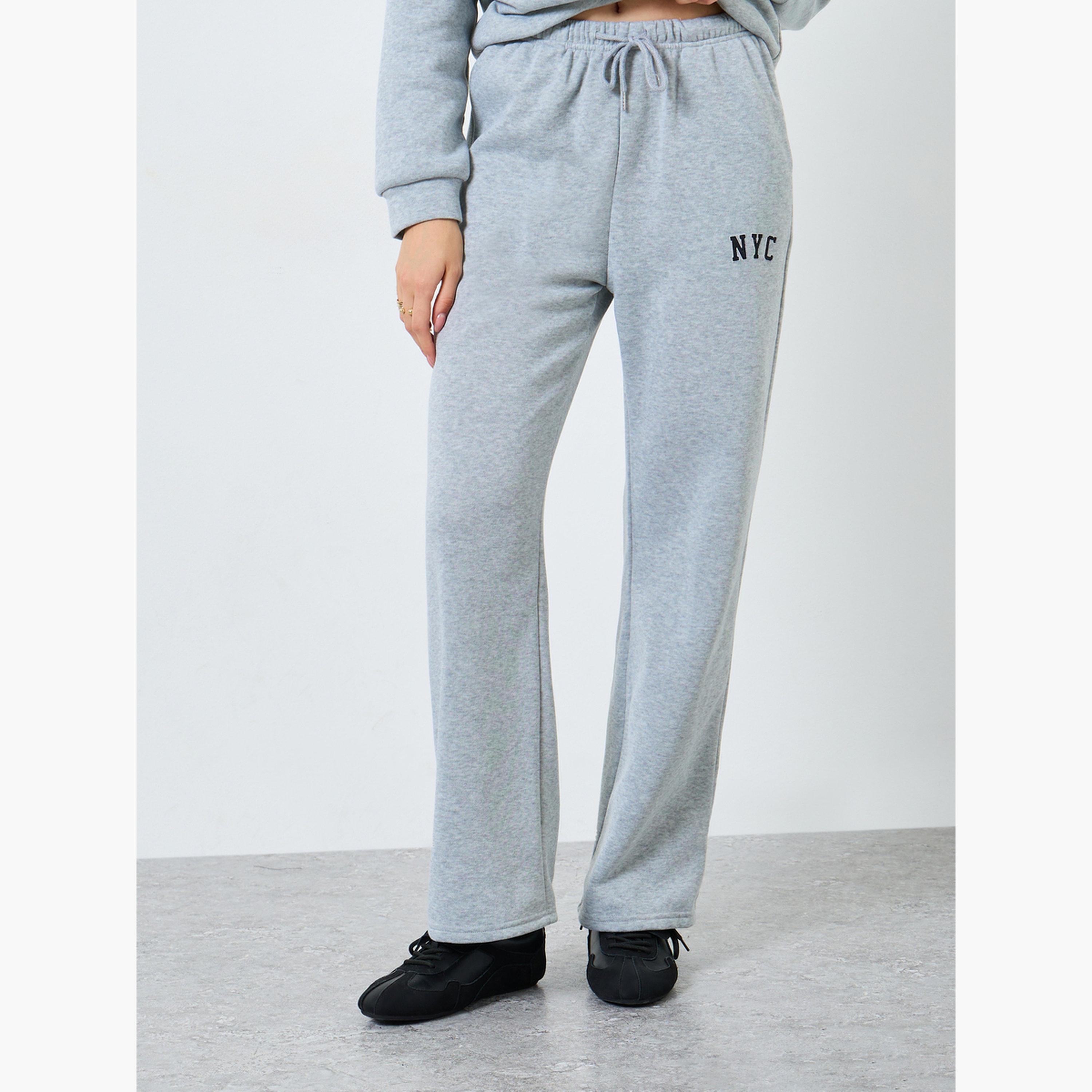 Styli Grey NYC Print Sweatshirt and Joggers Set-women-clothing-coordsets-image-4