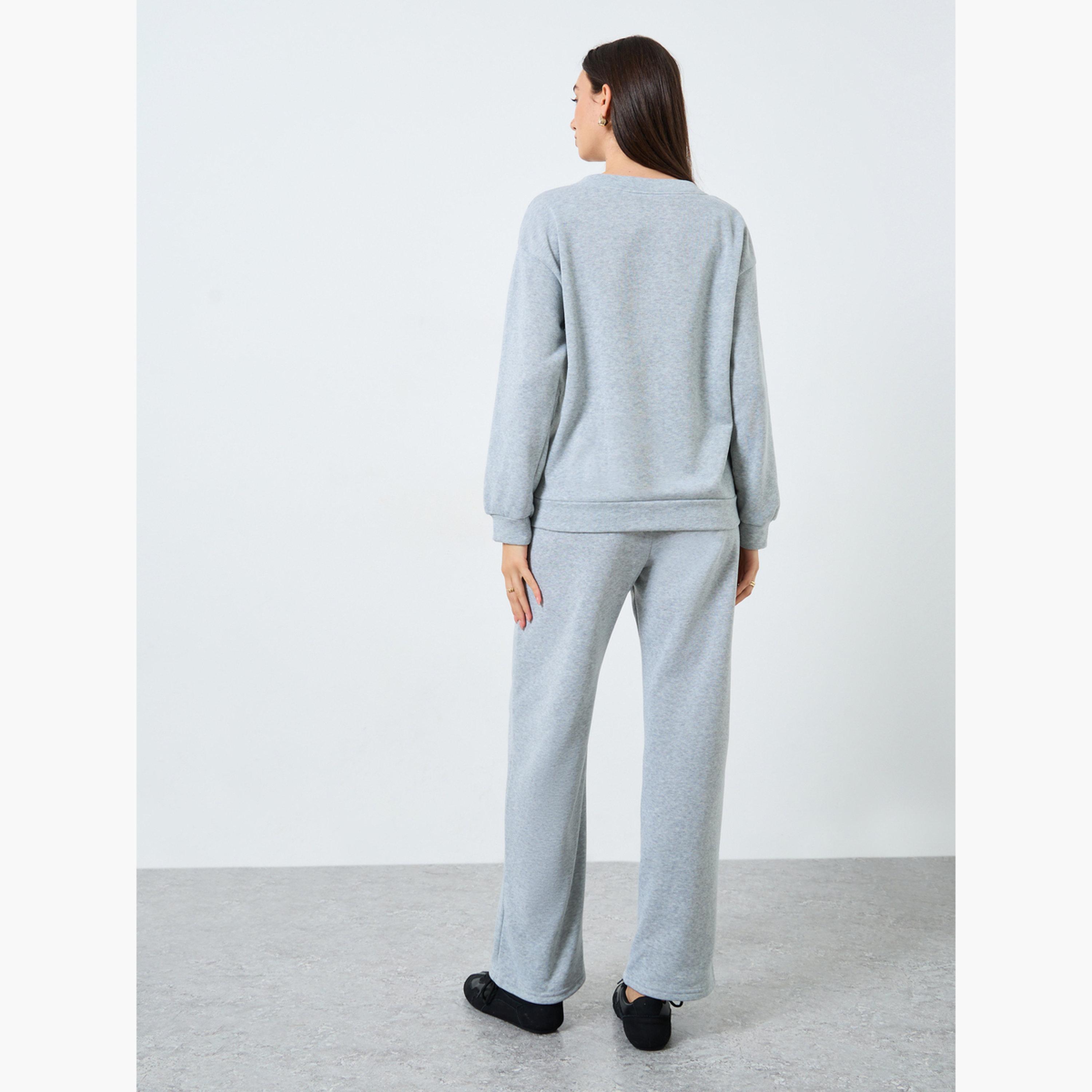 Styli Grey NYC Print Sweatshirt and Joggers Set-women-clothing-coordsets-image-5