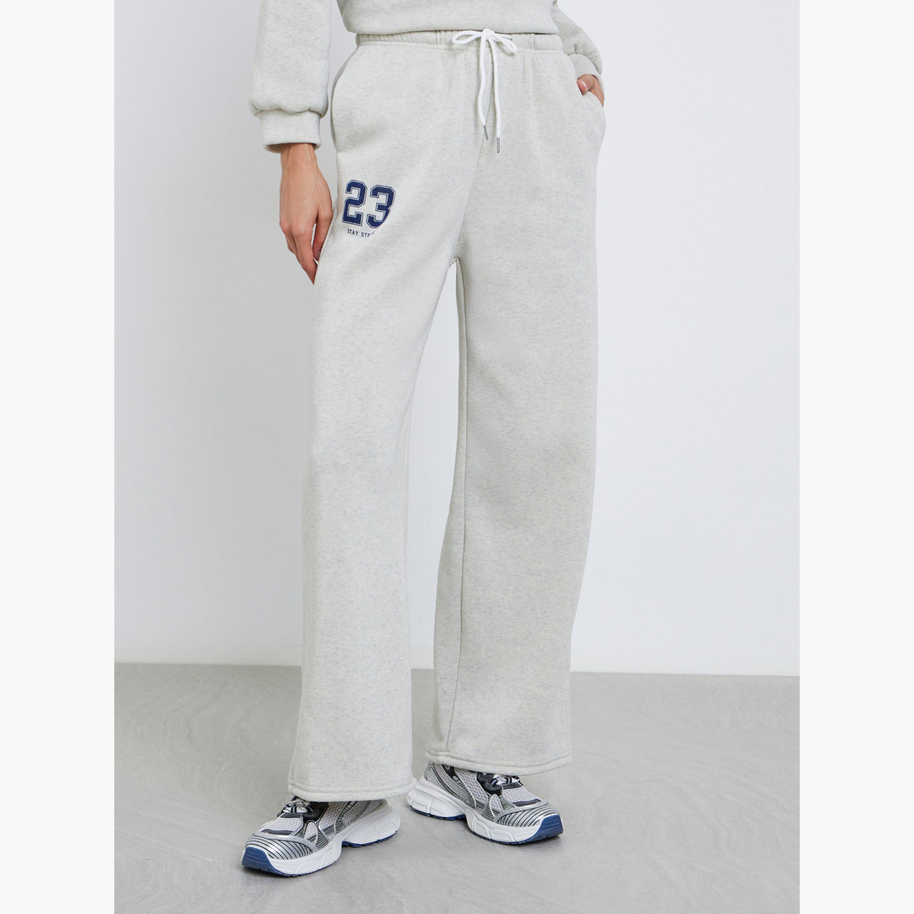 Styli Grey Crew Neck Oversized Sweatshirt and Joggers Co-Ords-women-clothing-coordsets-image-5