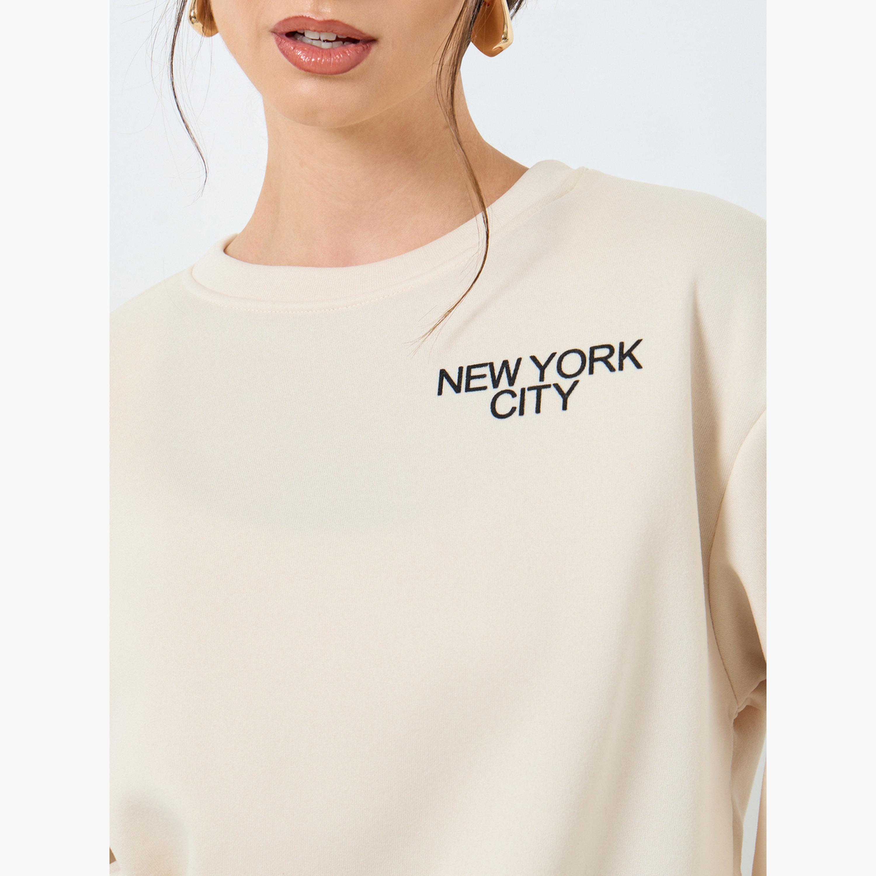 Styli New York City Print Round Neck Long Sleeves Women's Sweatshirt-women-clothing-hoodiesandsweatshirts-sweatshirts-image-4